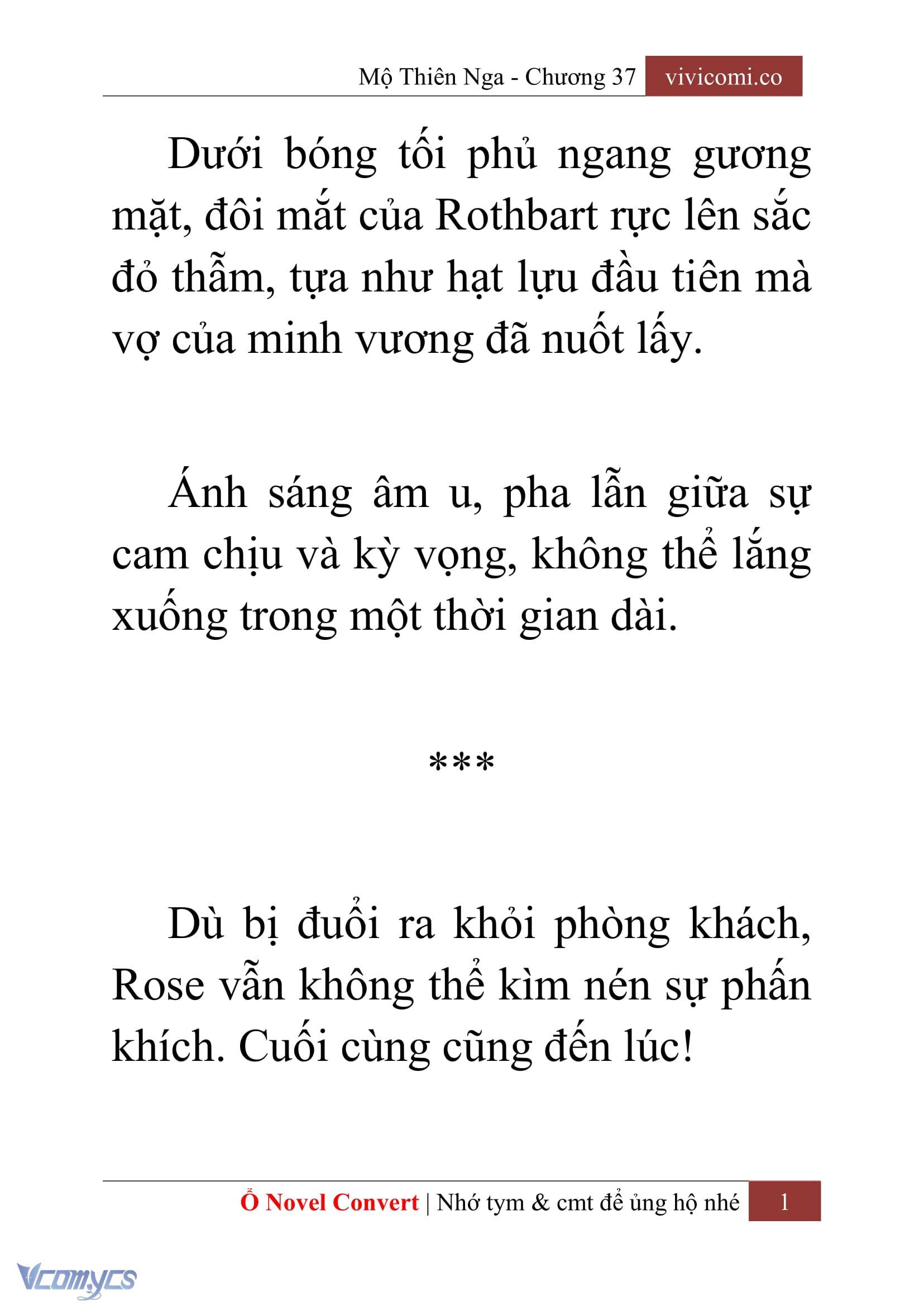 [Novel] Mộ Thiên Nga Chap 37 - Next Chap 38