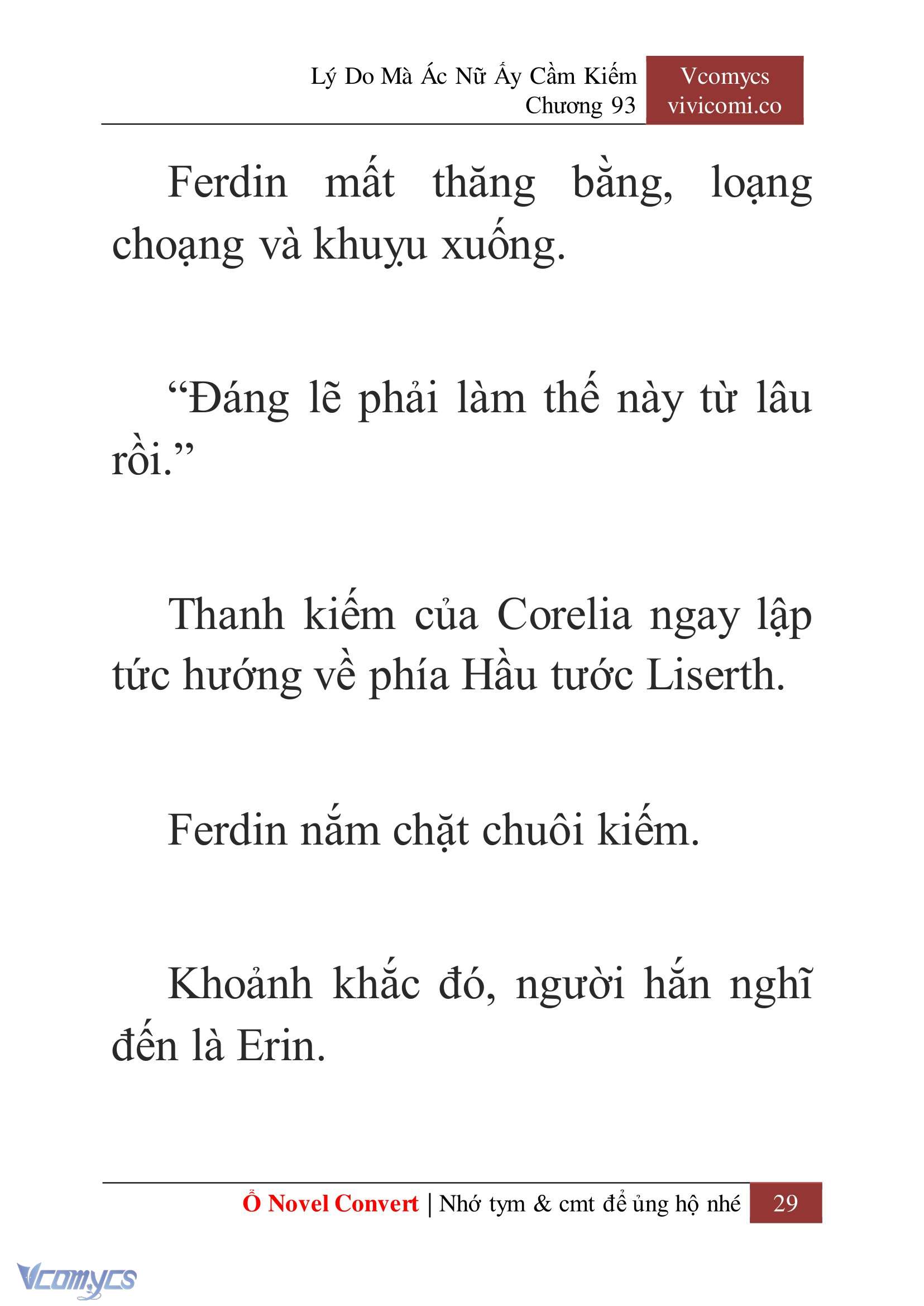 [Novel] Lý Do Mà Ác Nữ Ấy Cầm Kiếm Chap 93 - Next Chap 94