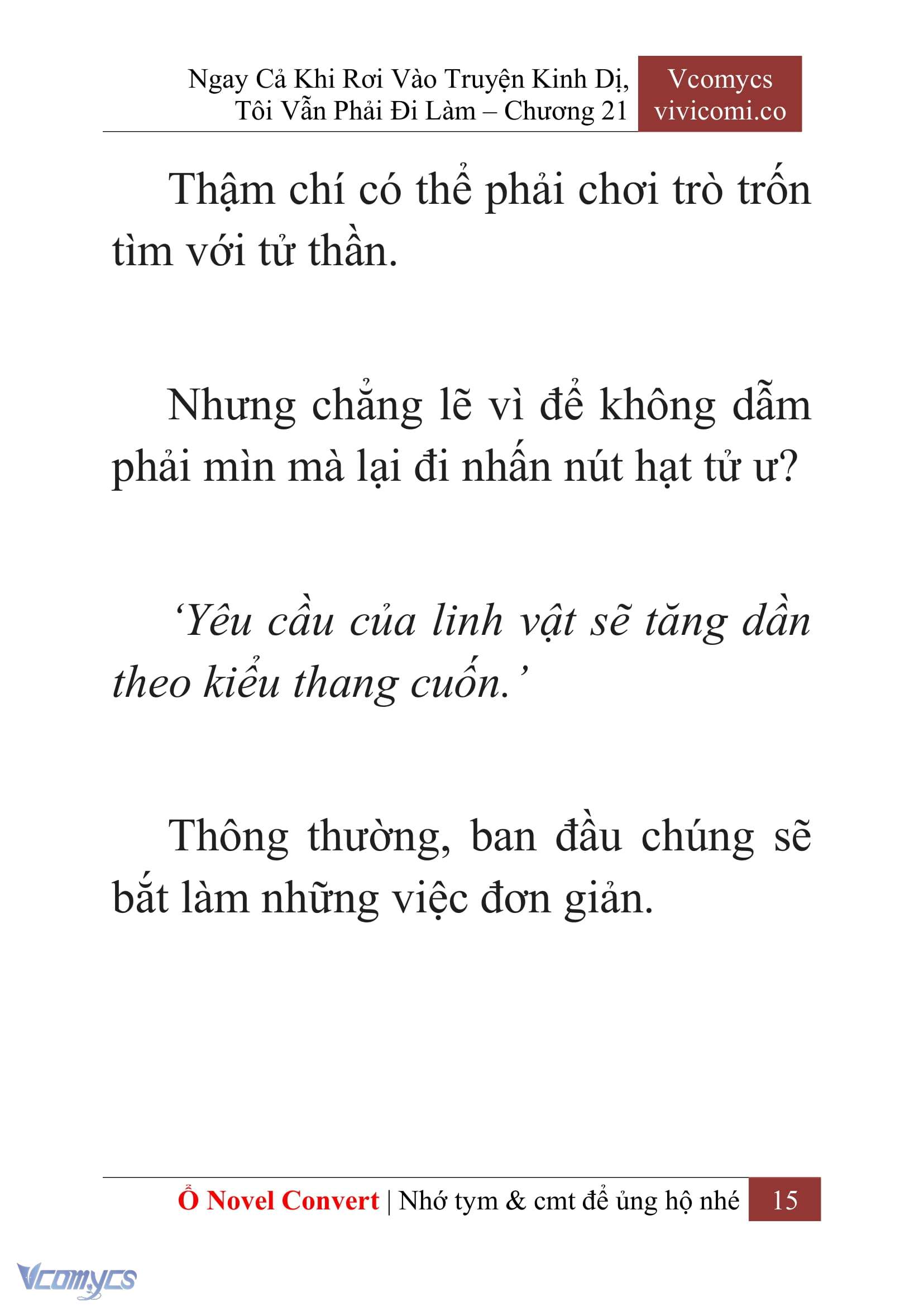 [Novel] Ngay Cả Khi Rơi Vào Truyện Kinh Dị, Tôi Vẫn Phải Đi Làm Chap 21 - Trang 2