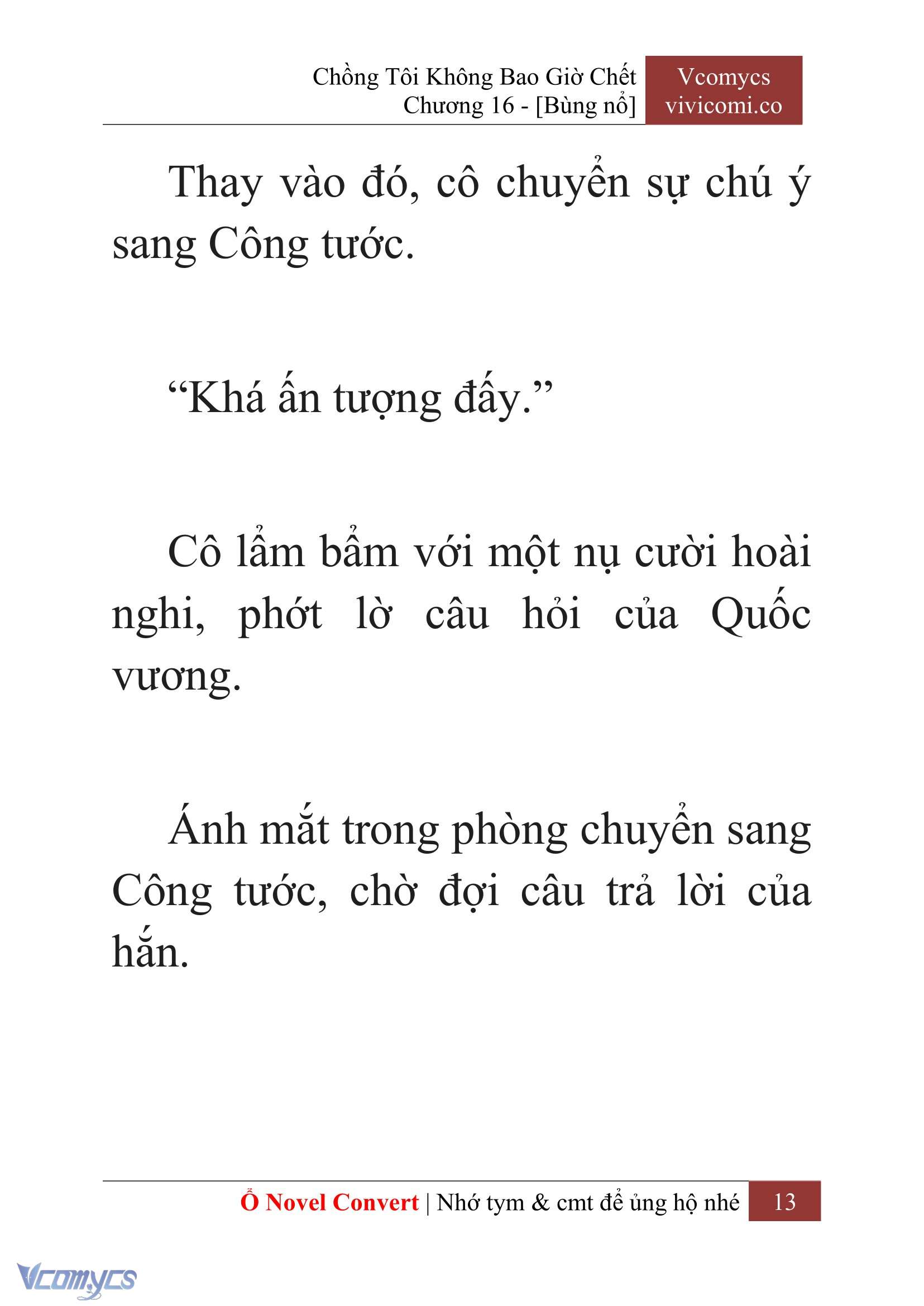 [Novel] Chồng Tôi Không Bao Giờ Chết Chap 16 - Trang 2