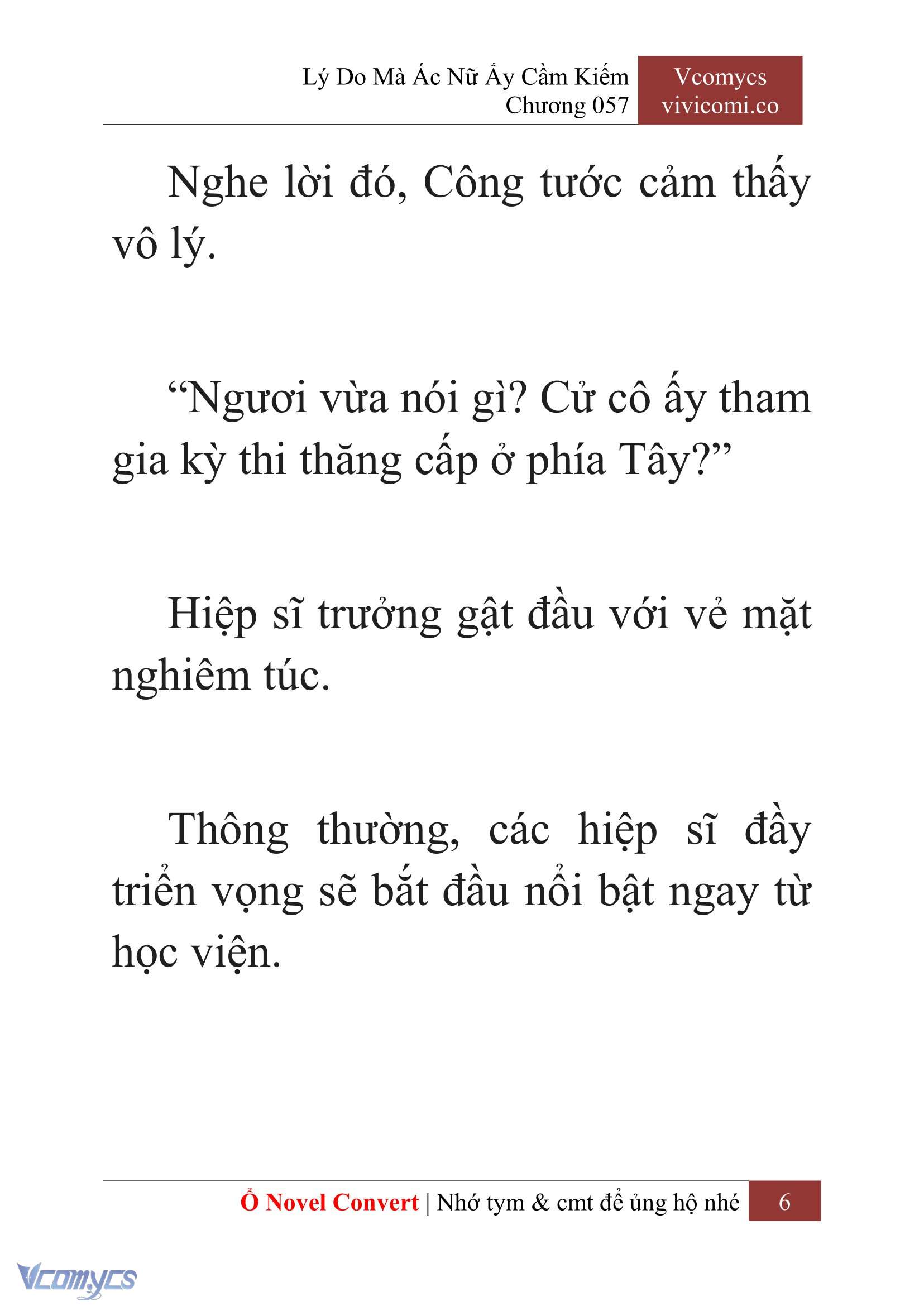[Novel] Lý Do Mà Ác Nữ Ấy Cầm Kiếm Chap 57 - Next Chap 58