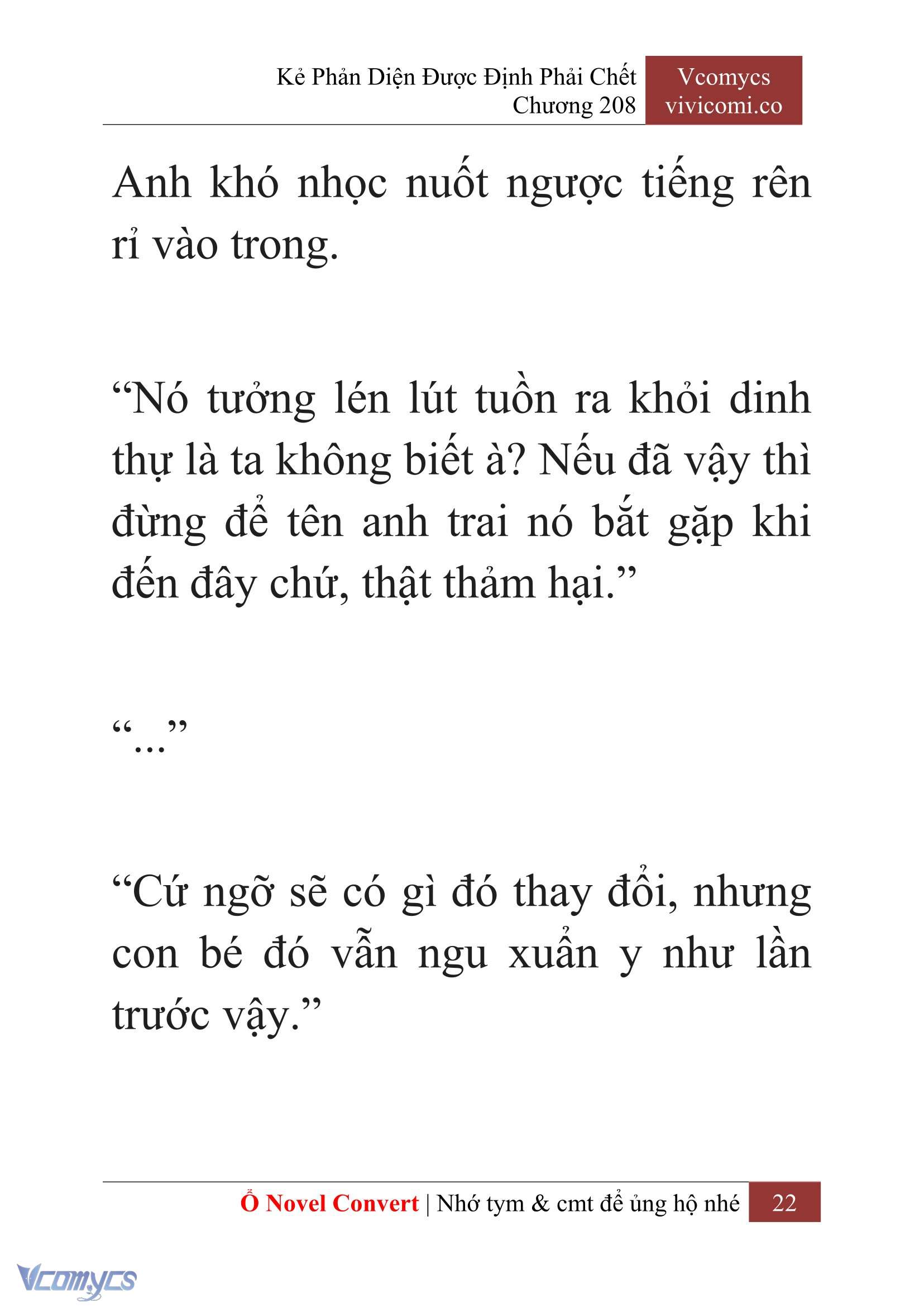 [Novel] Kẻ Phản Diện Được Định Phải Chết Chap 208 - Next Chap 209