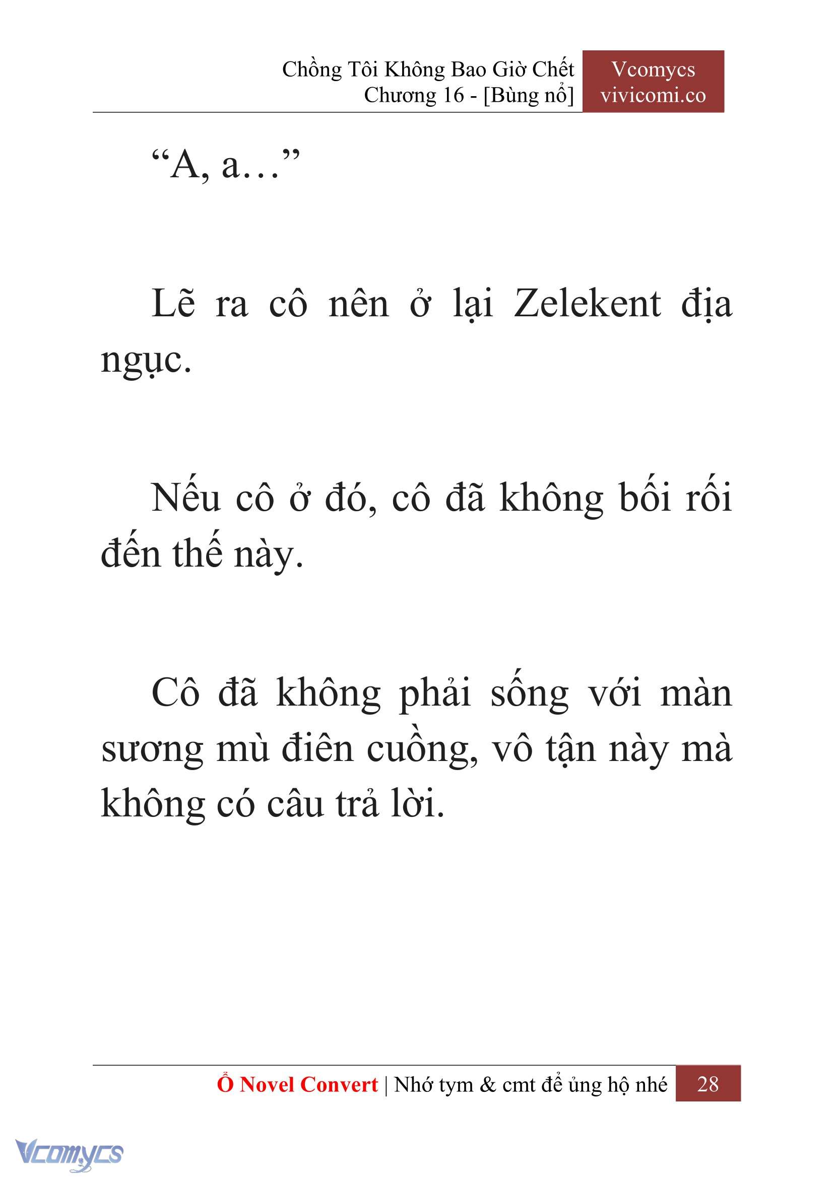 [Novel] Chồng Tôi Không Bao Giờ Chết Chap 16 - Trang 2