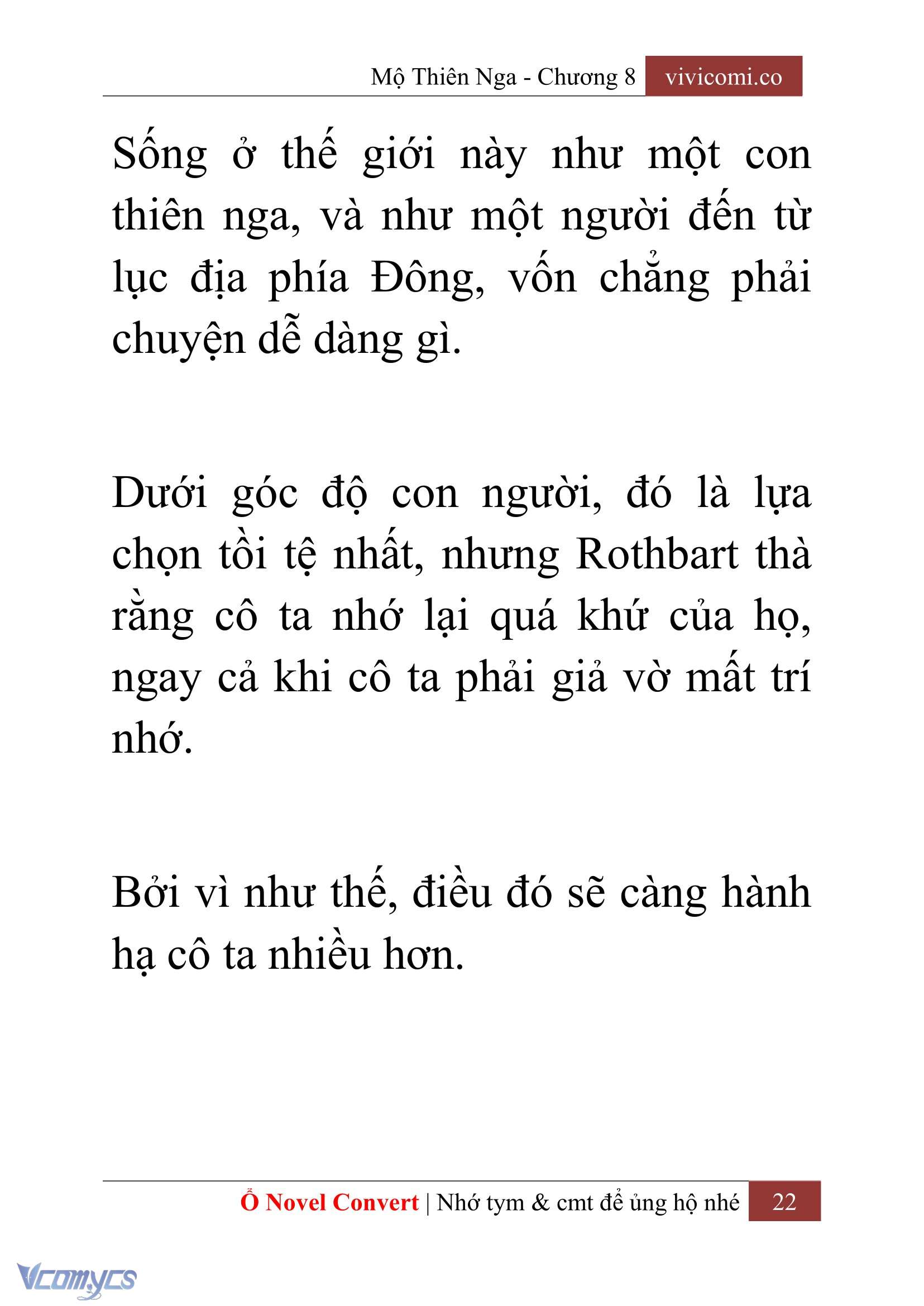 [Novel] Mộ Thiên Nga Chap 8 - Trang 2