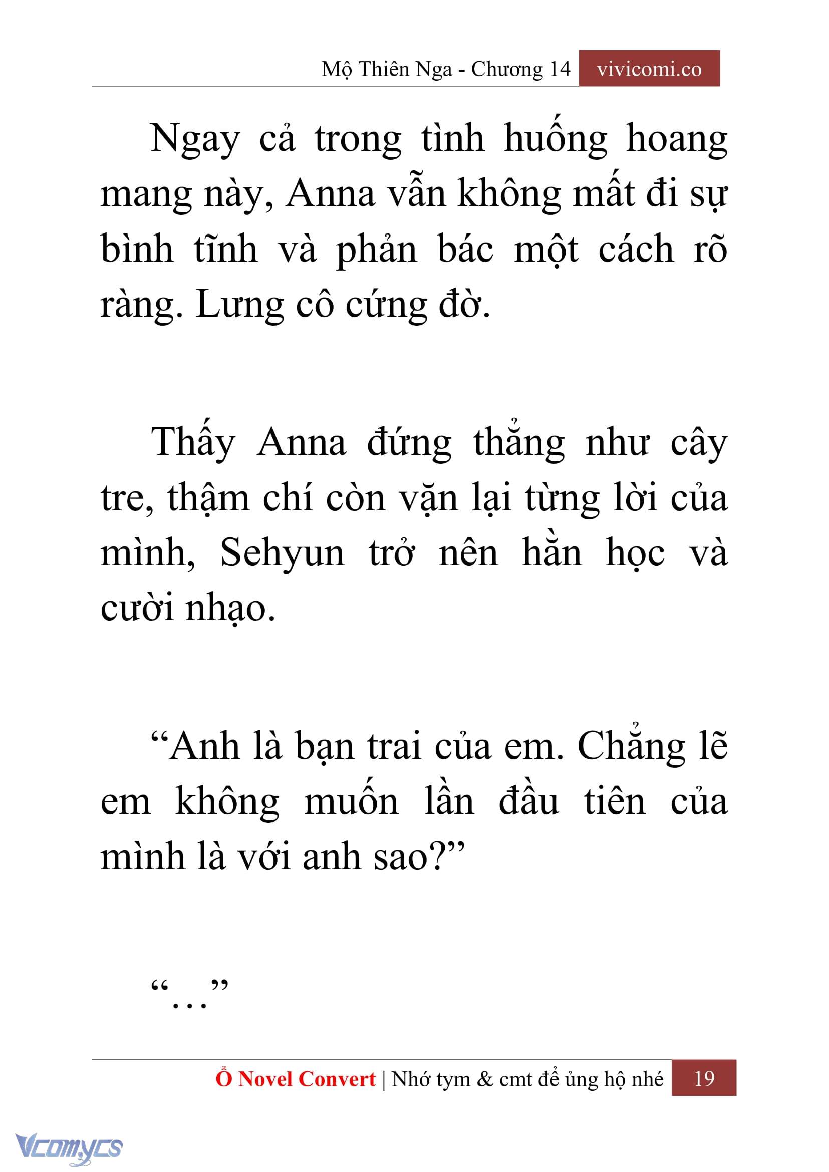 [Novel] Mộ Thiên Nga Chap 14 - Trang 2