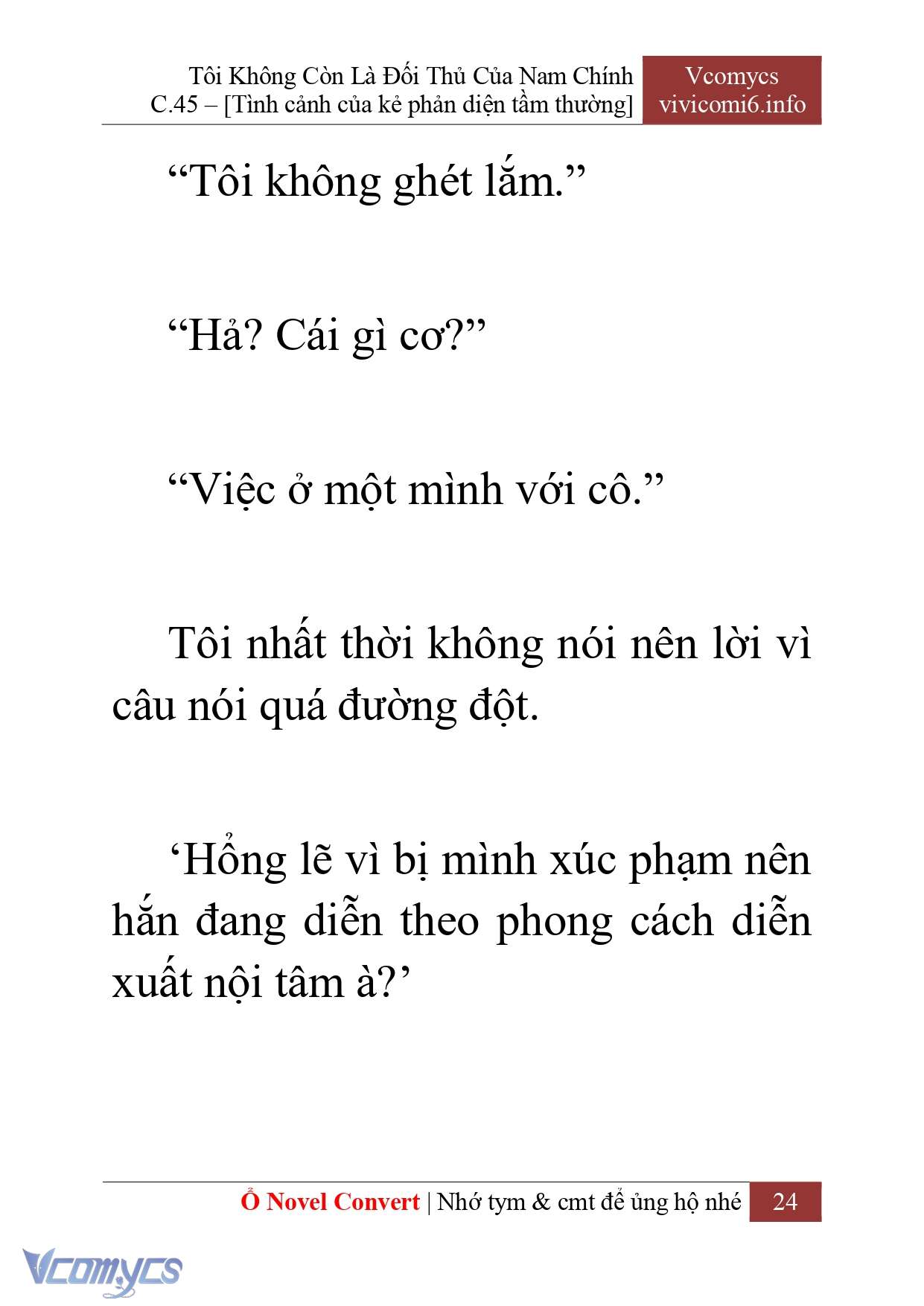 [Novel] Tôi Không Còn Là Đối Thủ Của Nam Chính Chap 45 - Trang 2