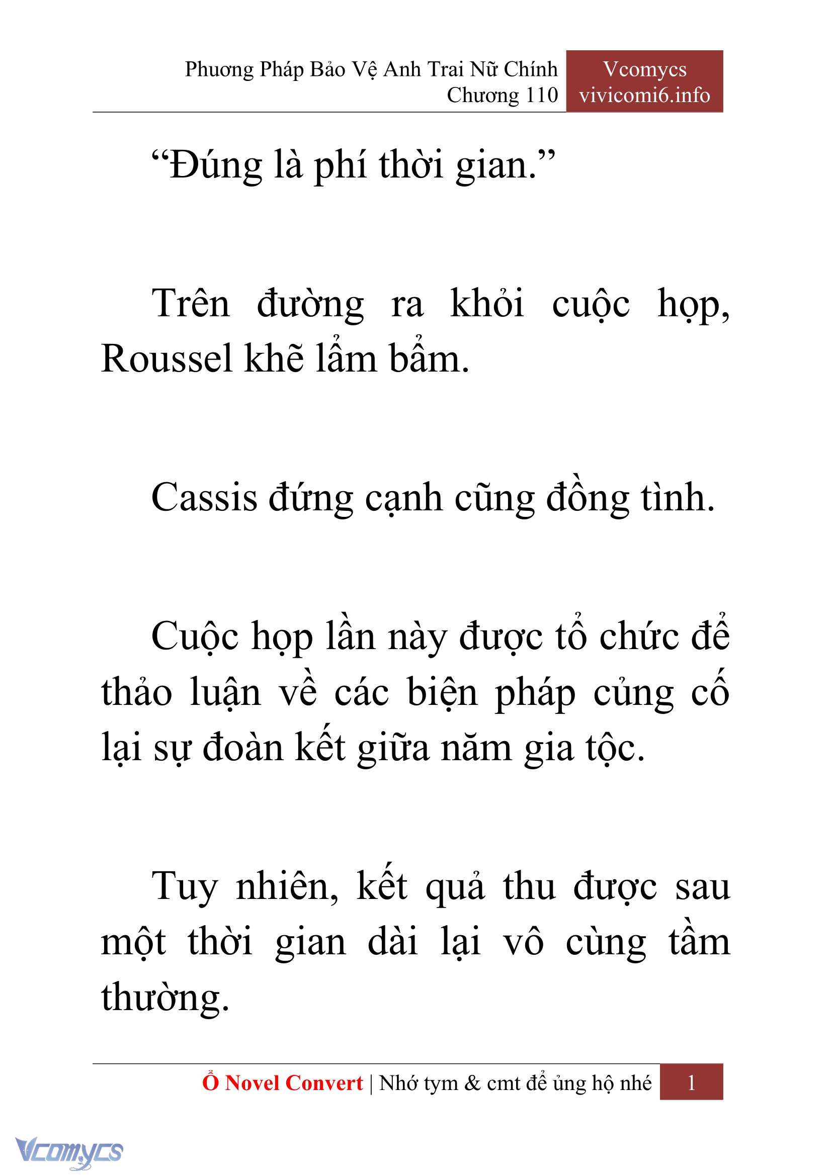[Novel] Phương Pháp Bảo Vệ Anh Trai Nữ Chính Chap 110 - Trang 2