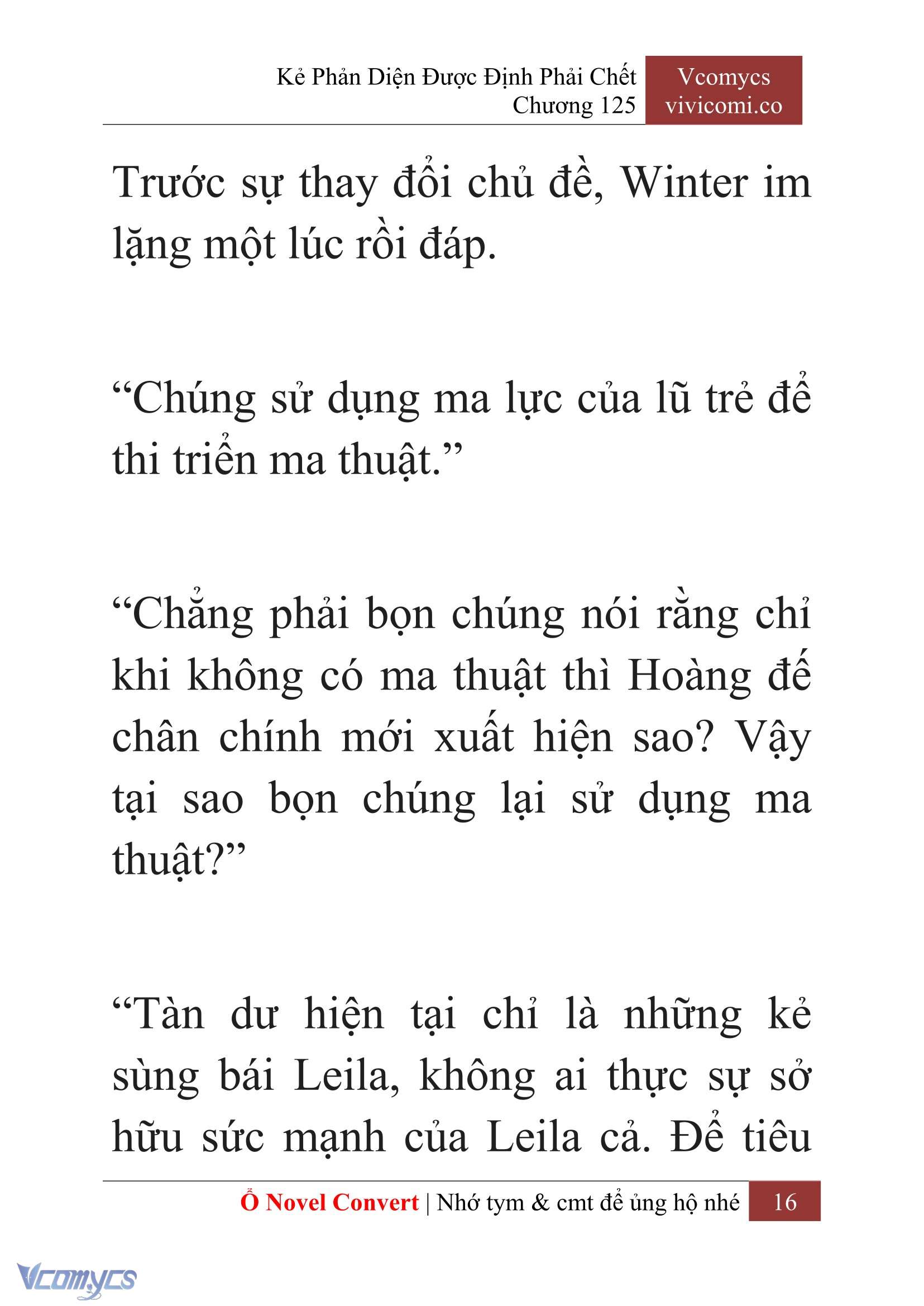 [Novel] Kẻ Phản Diện Được Định Phải Chết Chap 125 - Trang 2
