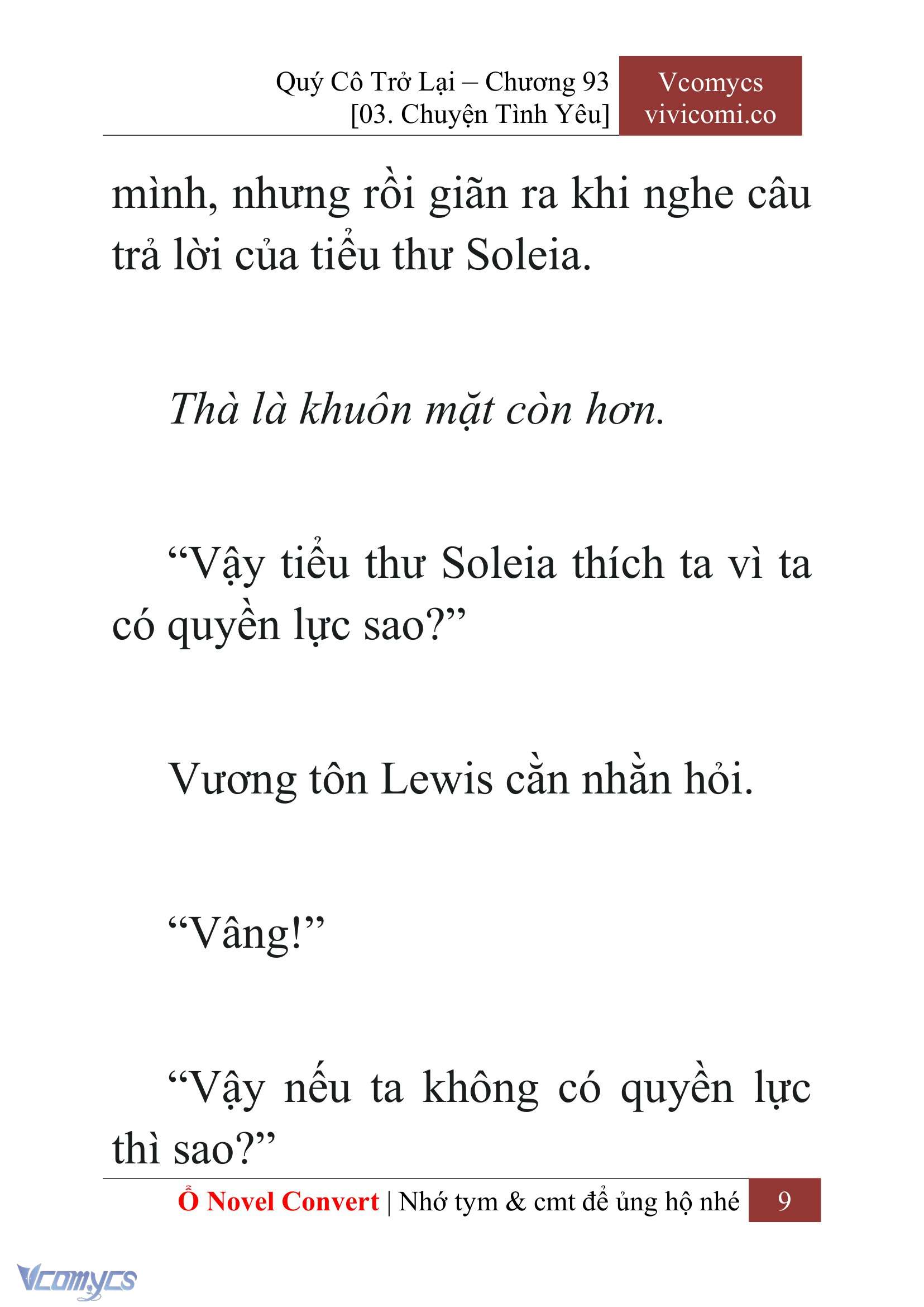 [Novel] Quý Cô Trở Lại Chap 93 - Trang 2