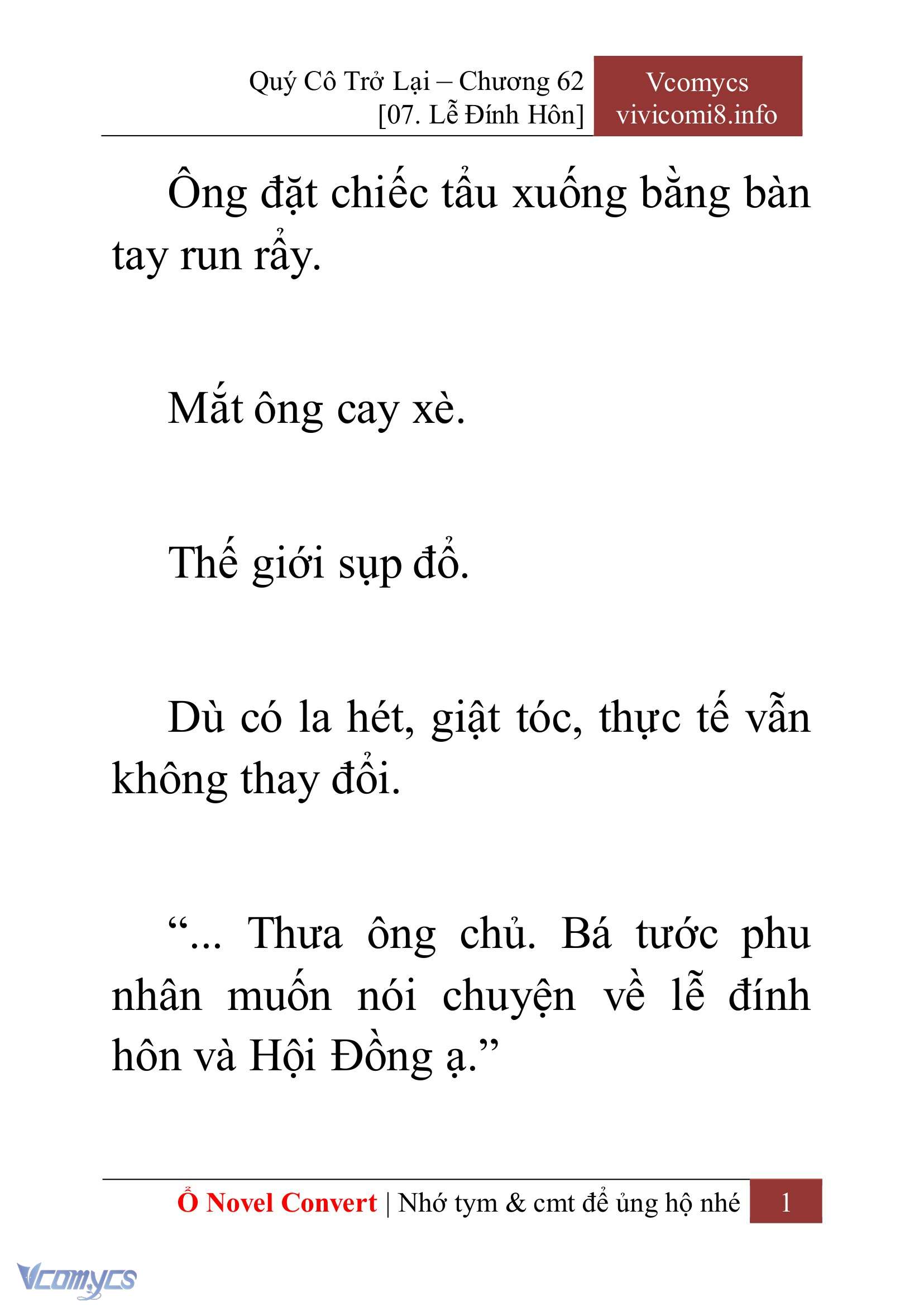 [Novel] Quý Cô Trở Lại Chap 62 - Trang 2