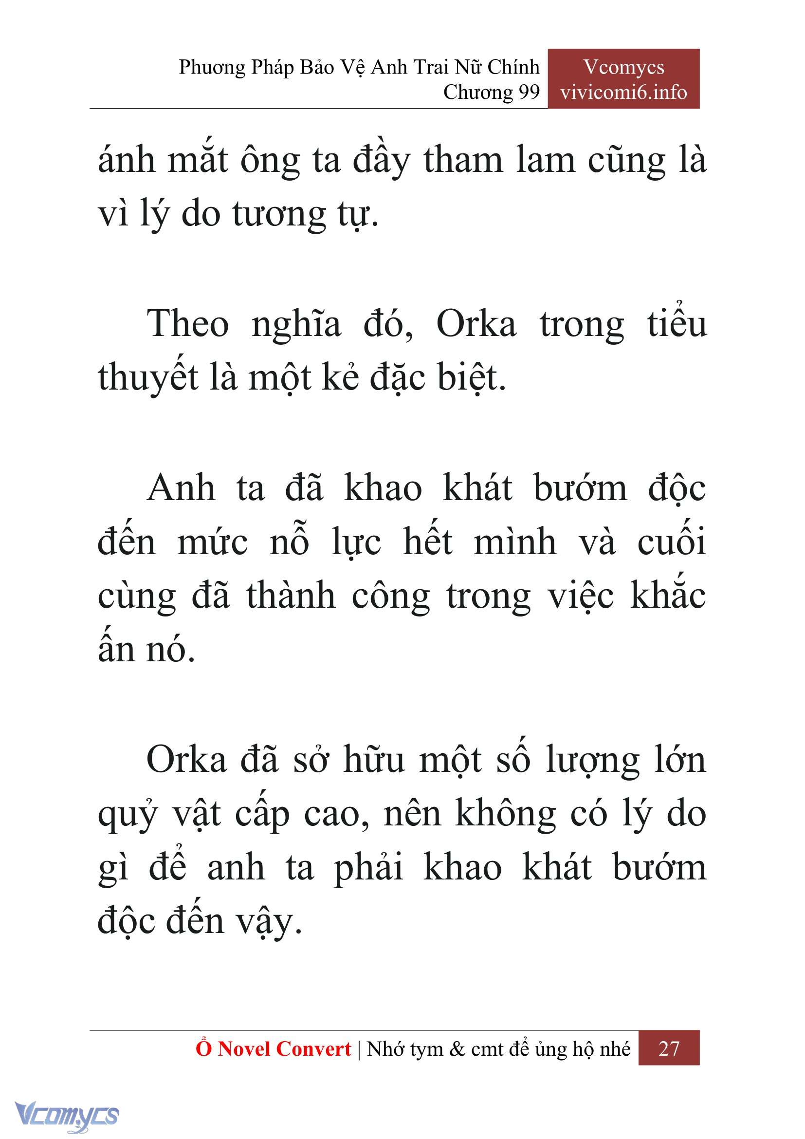 [Novel] Phương Pháp Bảo Vệ Anh Trai Nữ Chính Chap 99 - Trang 2