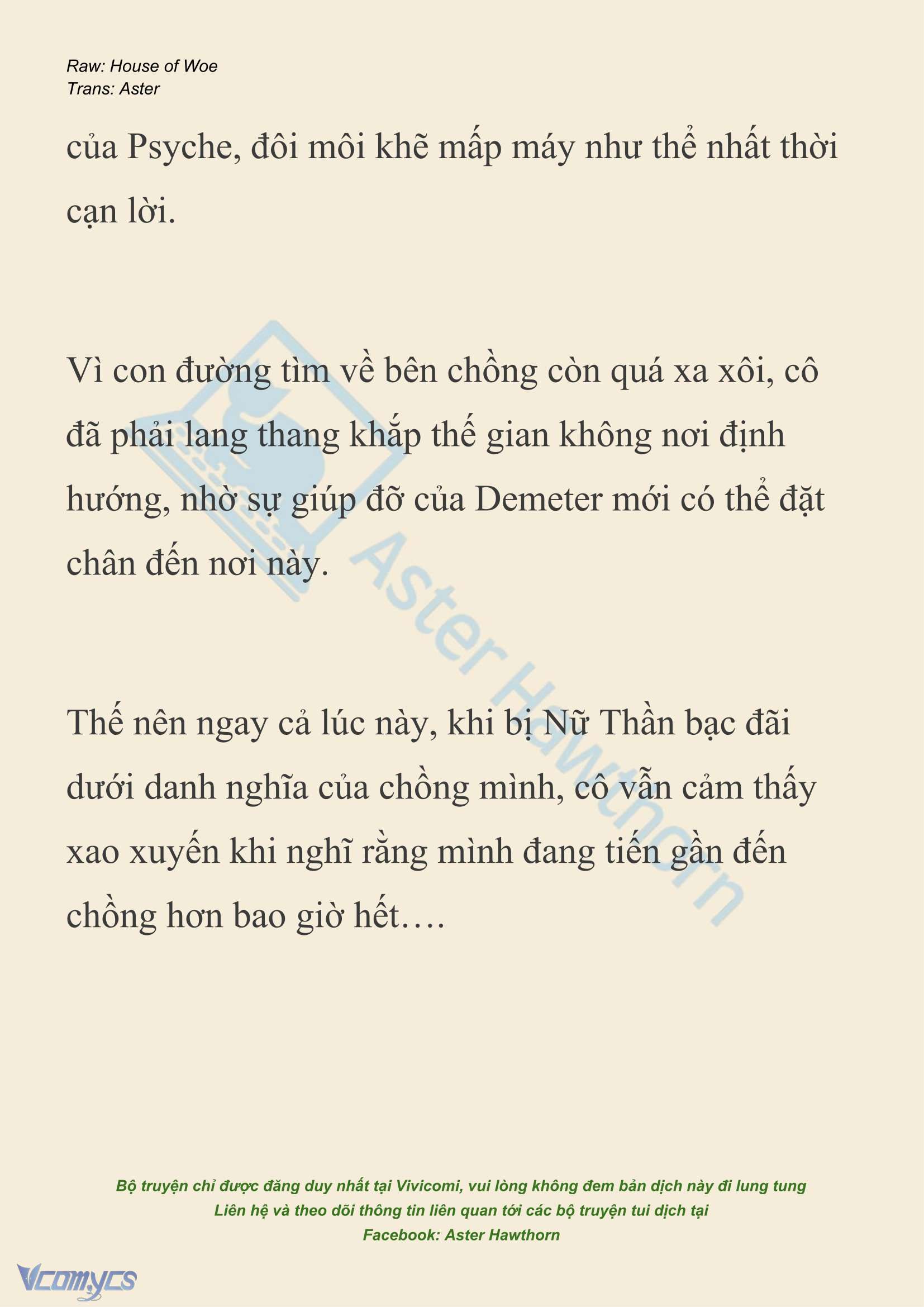 [NOVEL] Dành Cho Các Nữ Thần: Dành cho Psyche Chap 42 - Trang 2