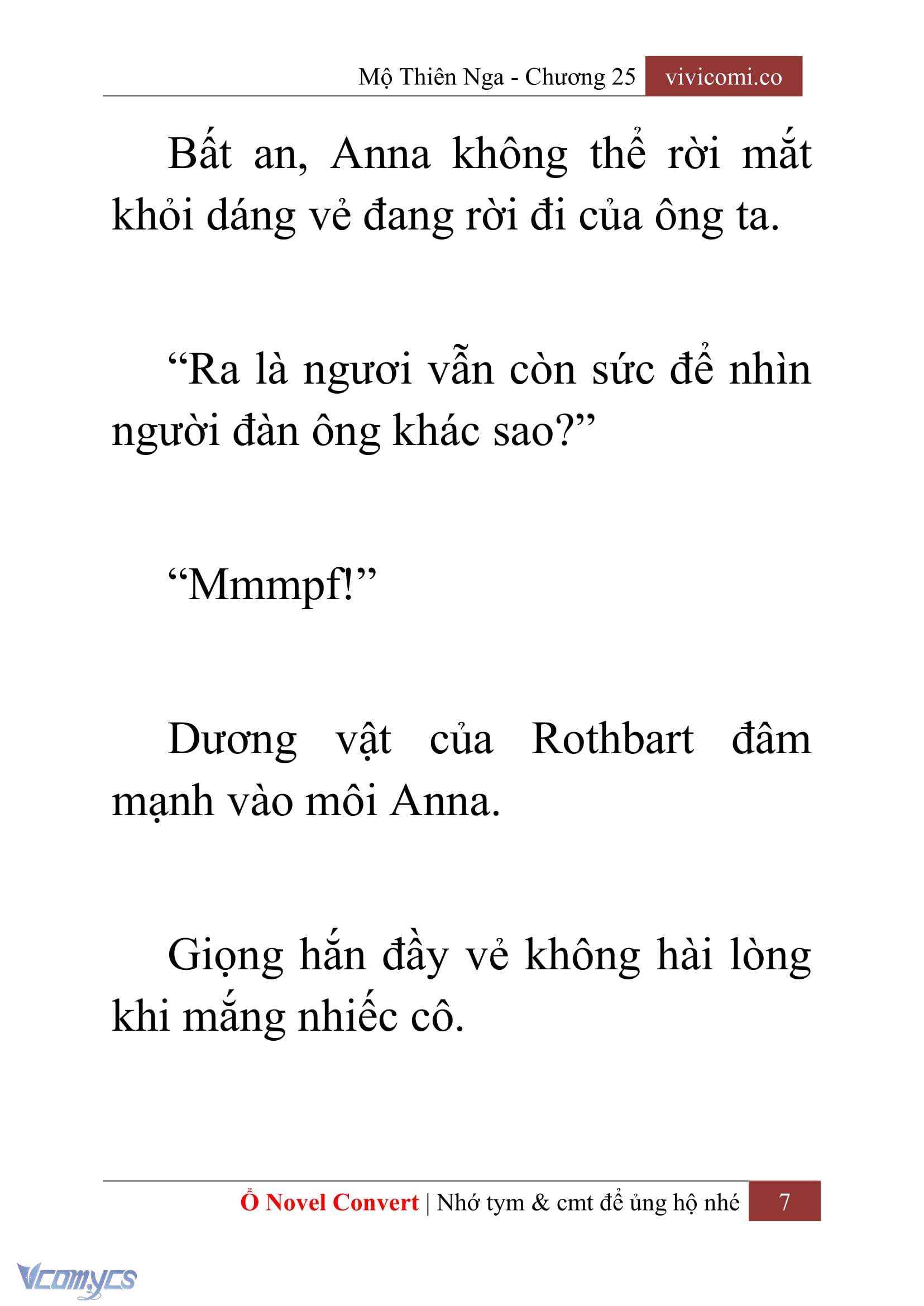 [Novel] Mộ Thiên Nga Chap 25 - Trang 2