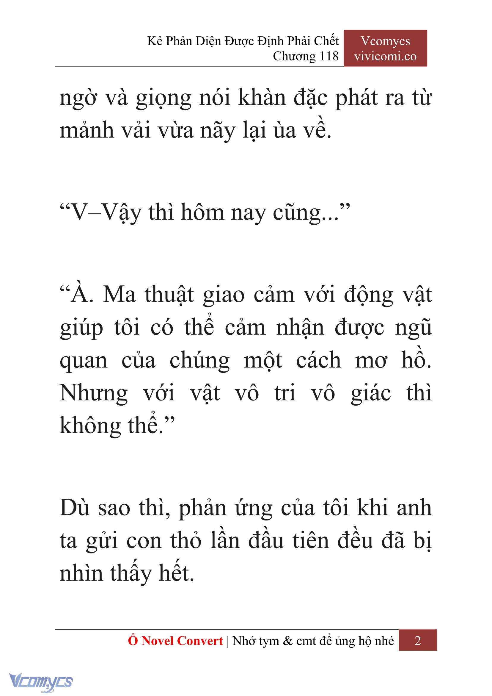 [Novel] Kẻ Phản Diện Được Định Phải Chết Chap 118 - Trang 2