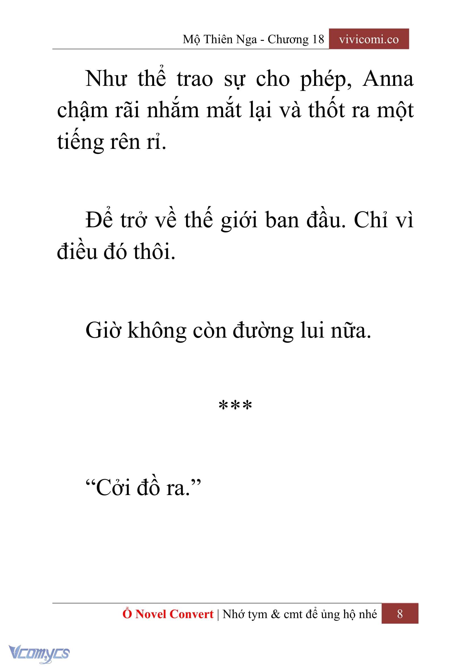 [Novel] Mộ Thiên Nga Chap 18 - Trang 2