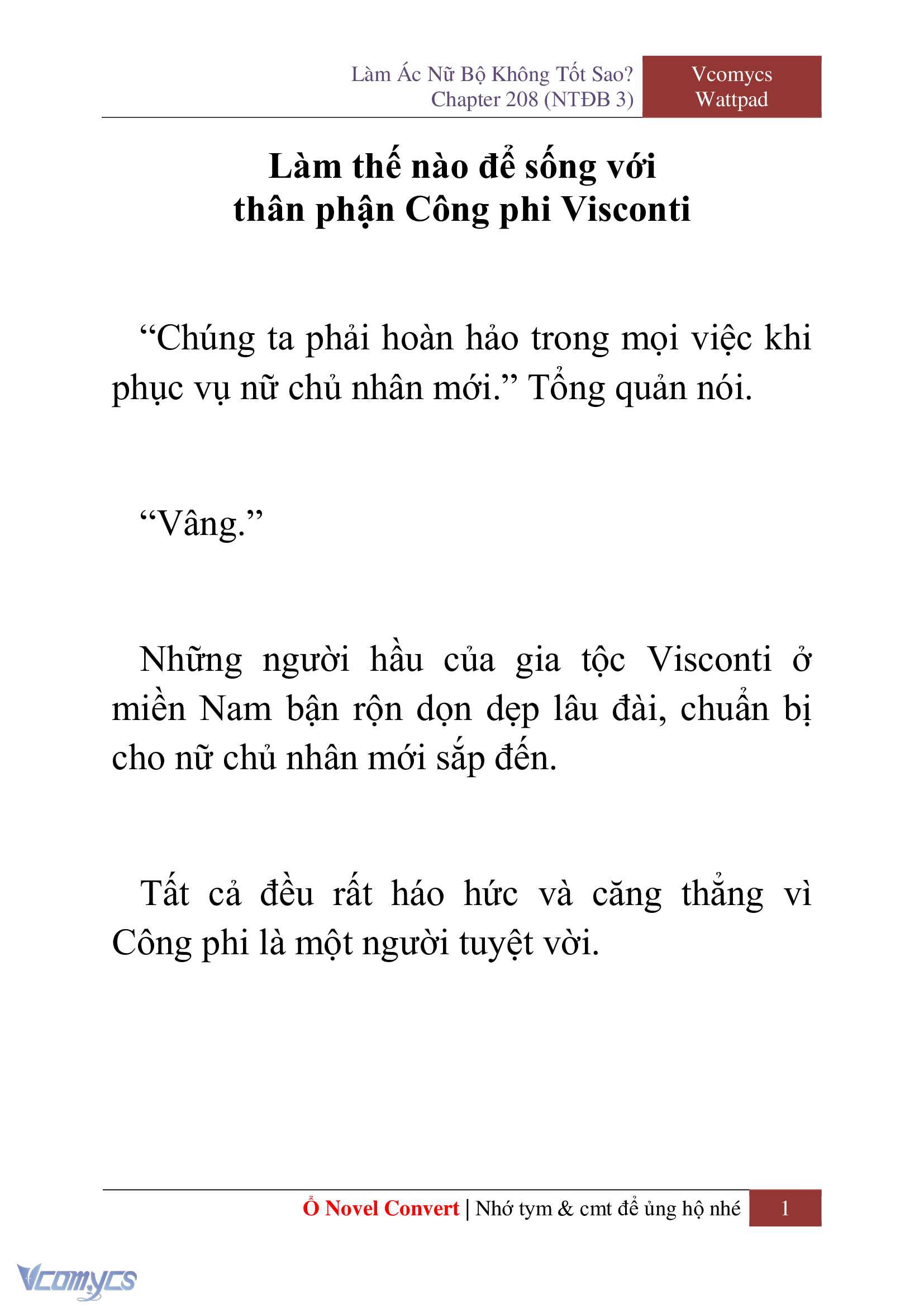 [Novel] Làm Ác Nữ Bộ Không Tốt Sao? Chap 208 - Trang 2