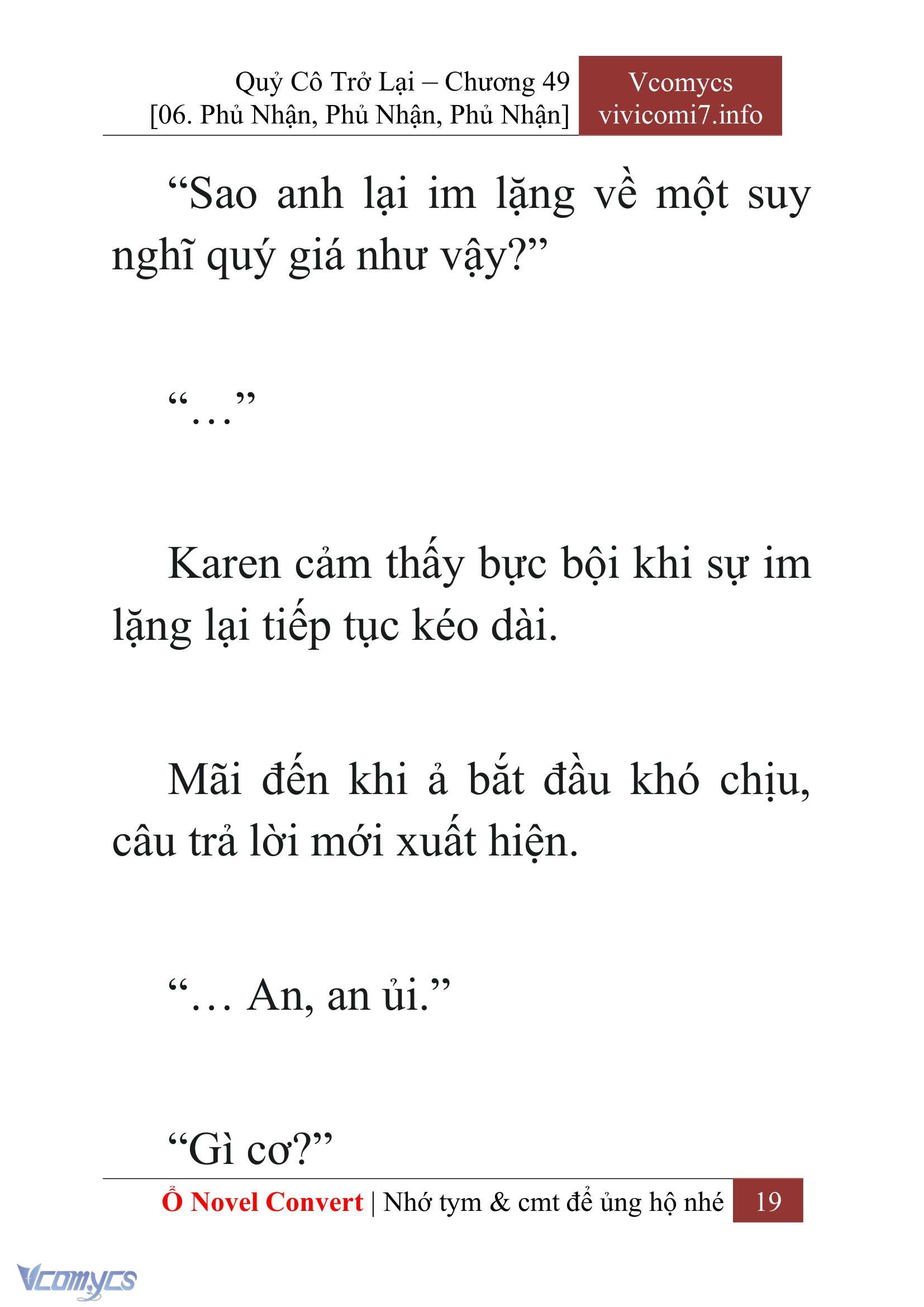 [Novel] Quý Cô Trở Lại Chap 49 - Trang 2