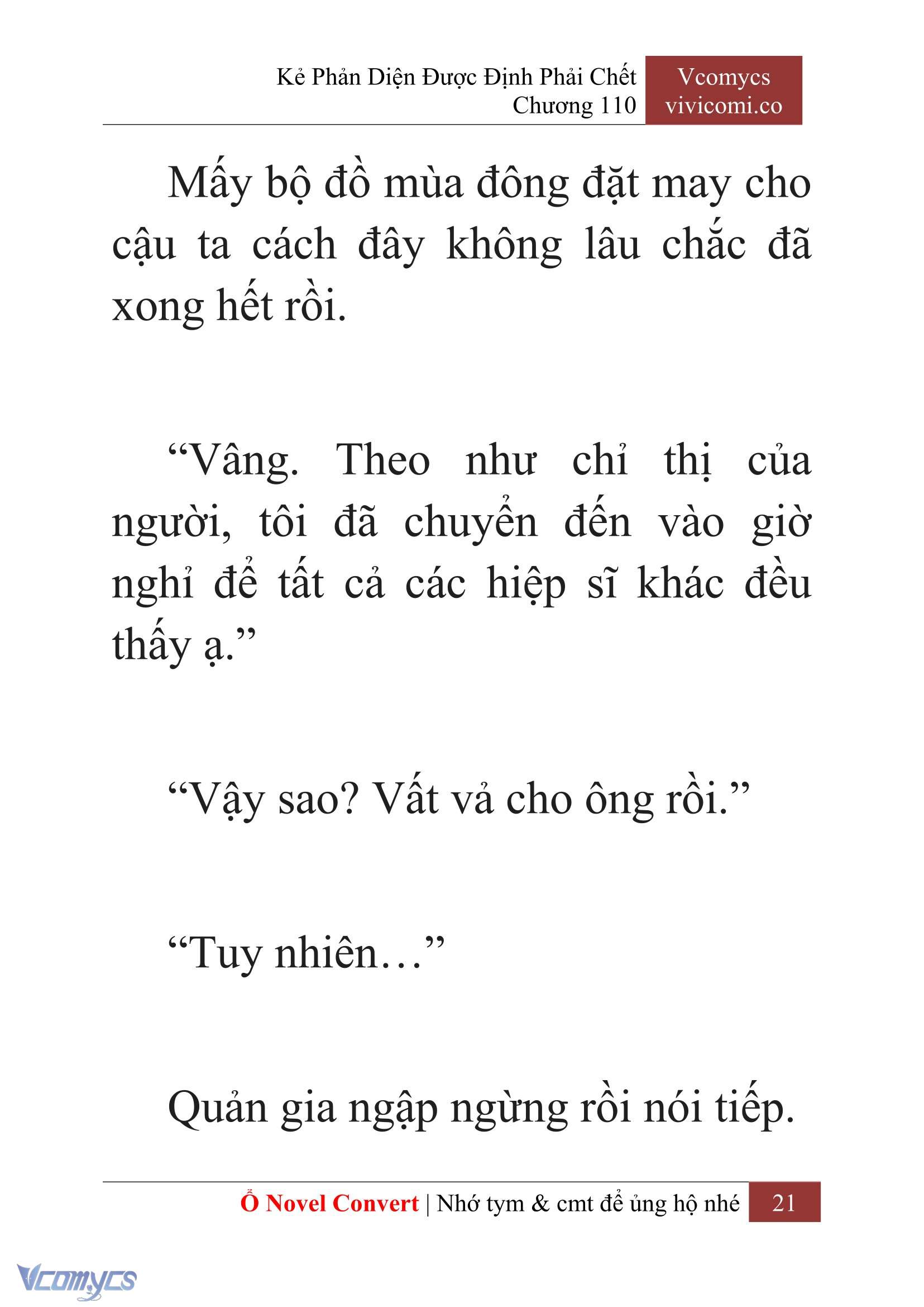 [Novel] Kẻ Phản Diện Được Định Phải Chết Chap 110 - Next Chap 111