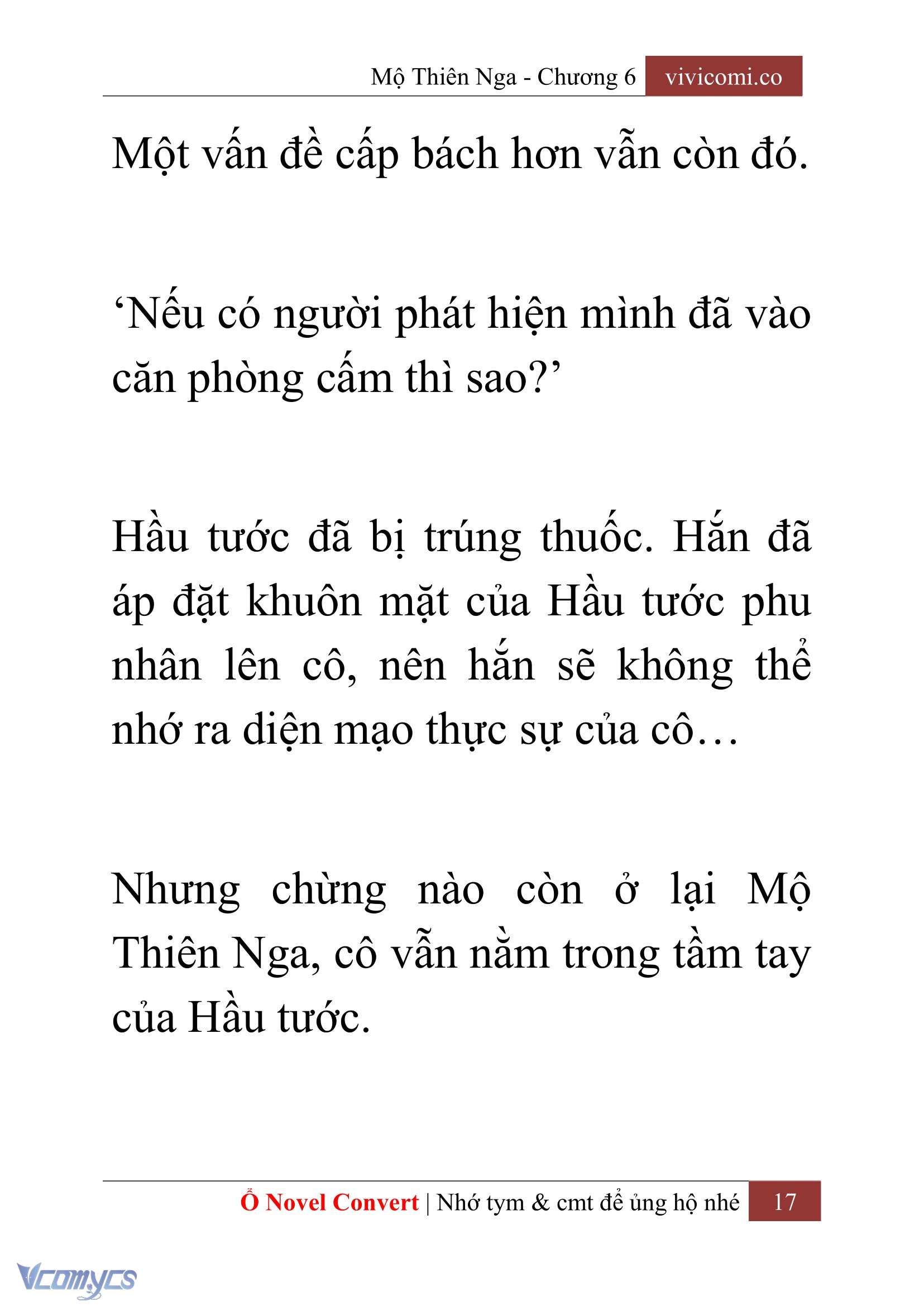[Novel] Mộ Thiên Nga Chap 6 - Trang 2