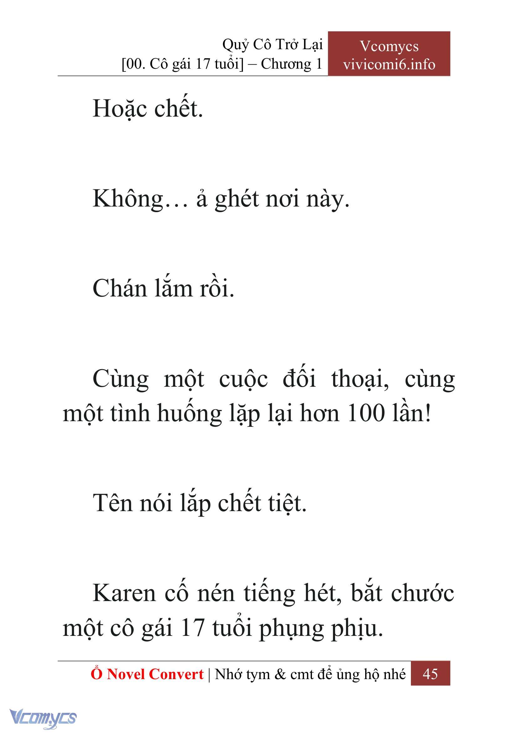 [Novel] Quý Cô Trở Lại Chap 1 - Trang 2