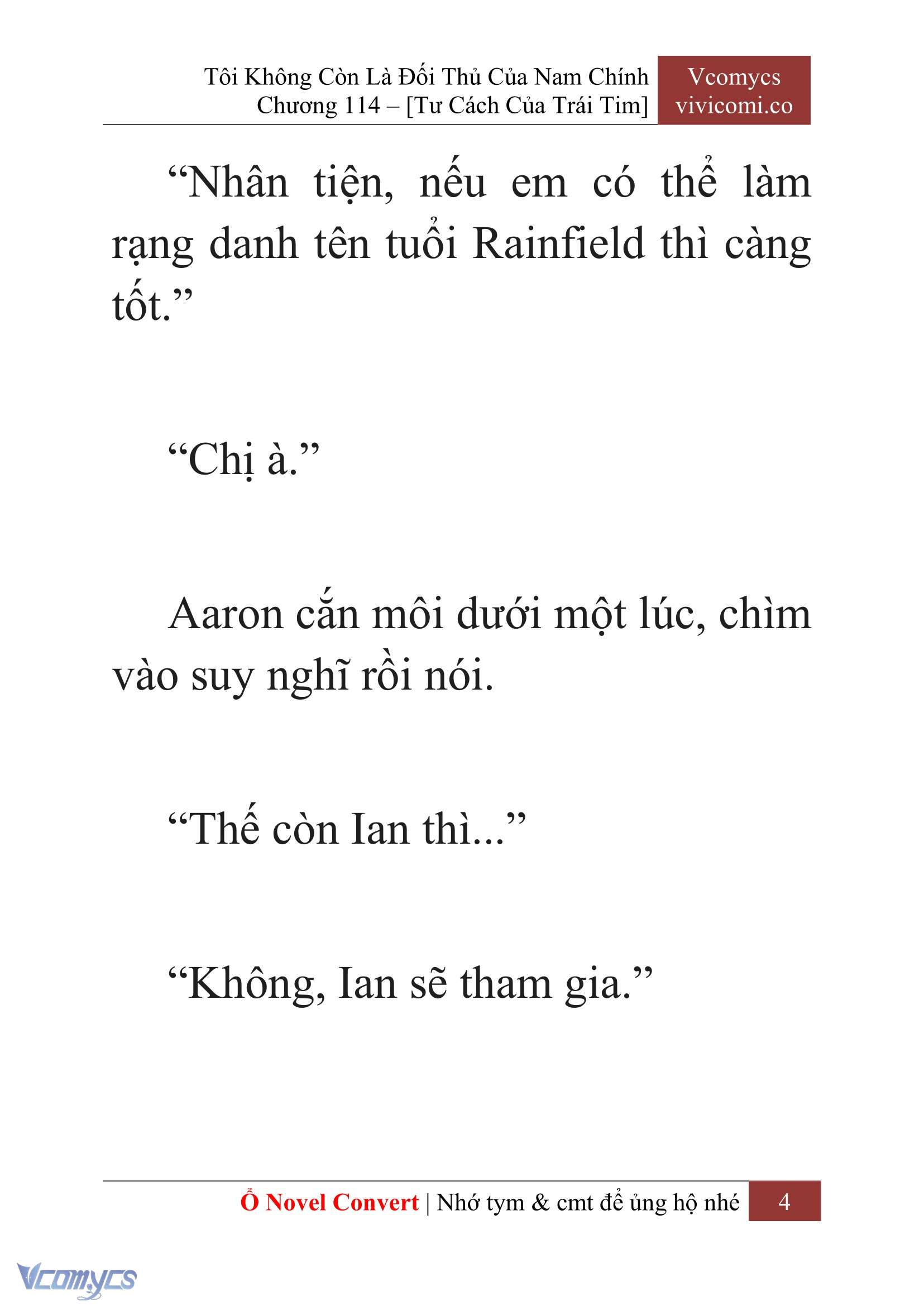 [Novel] Tôi Không Còn Là Đối Thủ Của Nam Chính Chap 114 - Trang 2