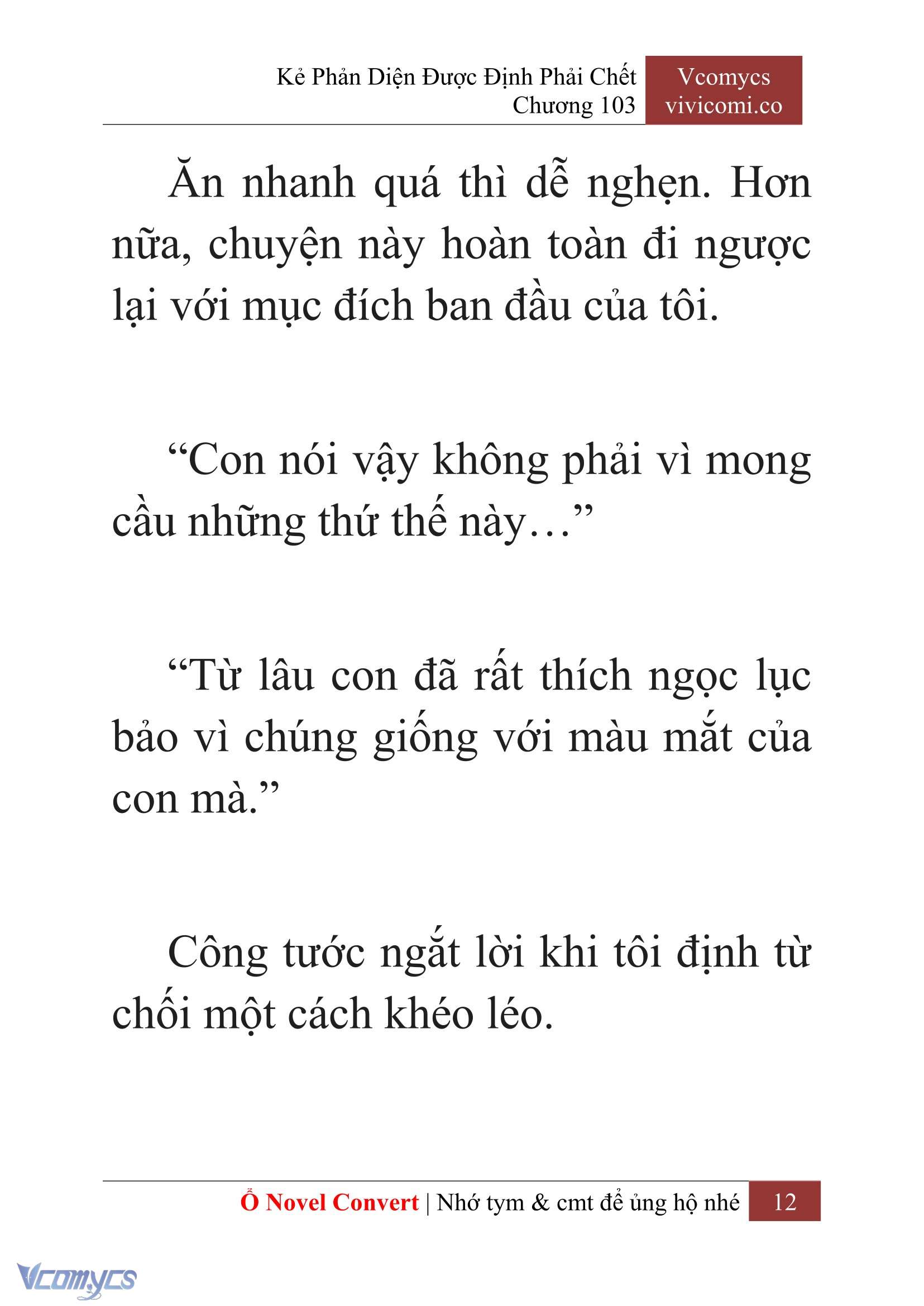 [Novel] Kẻ Phản Diện Được Định Phải Chết Chap 103 - Next Chap 104
