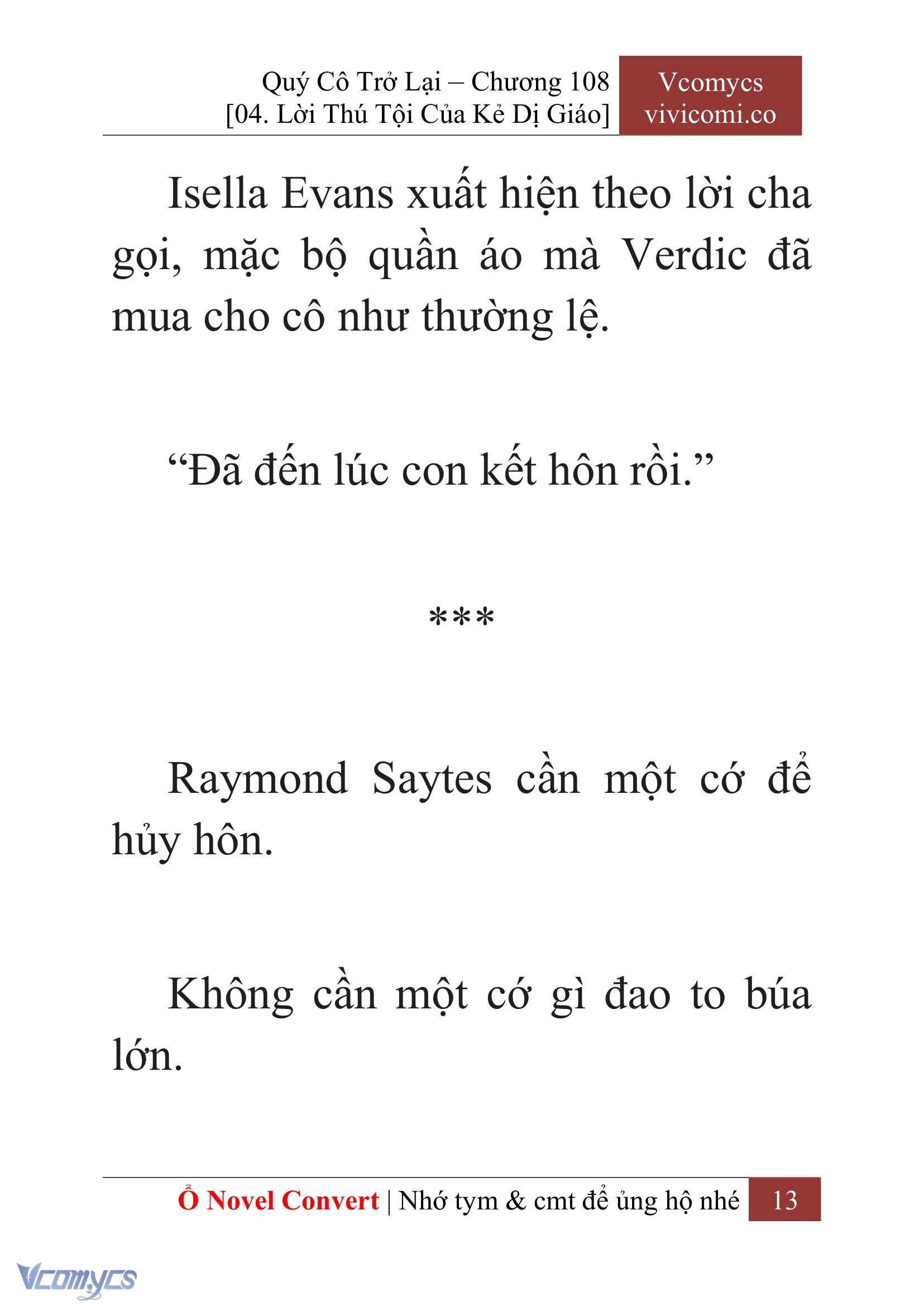 [Novel] Quý Cô Trở Lại Chap 108 - Trang 2