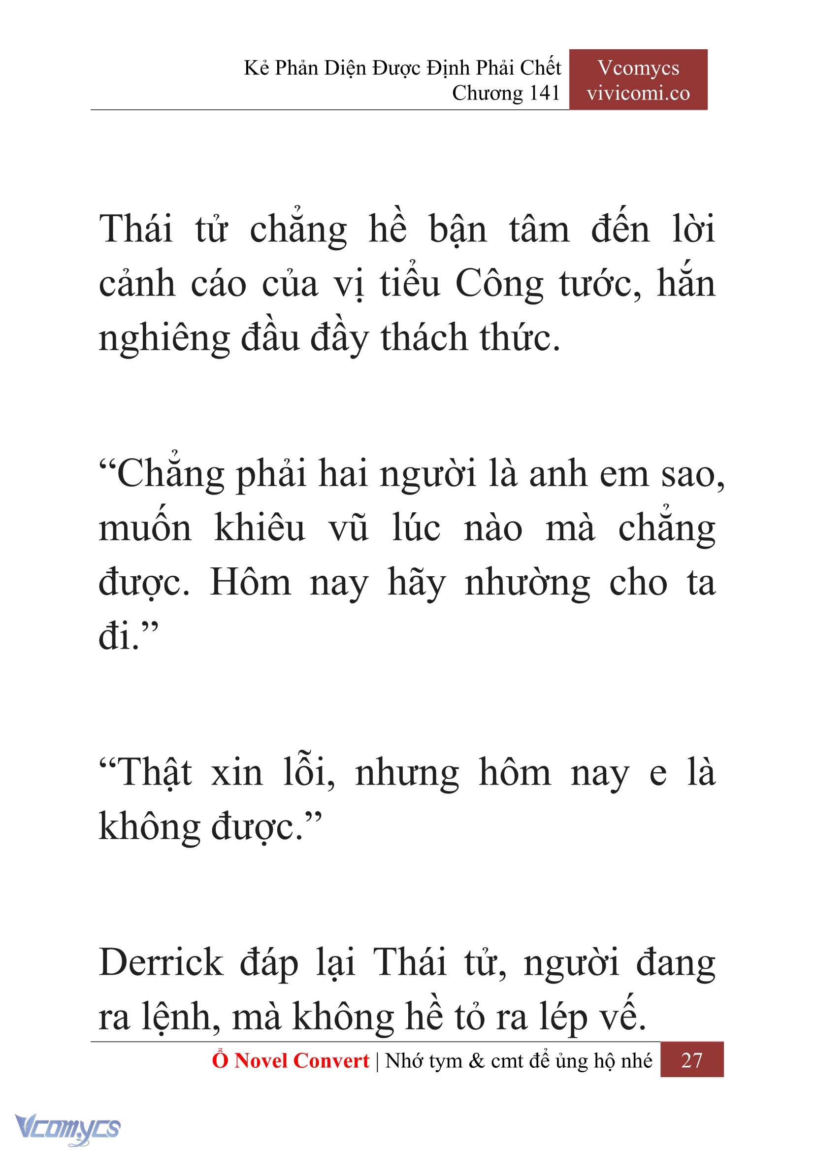 [Novel] Kẻ Phản Diện Được Định Phải Chết Chap 141 - Trang 2
