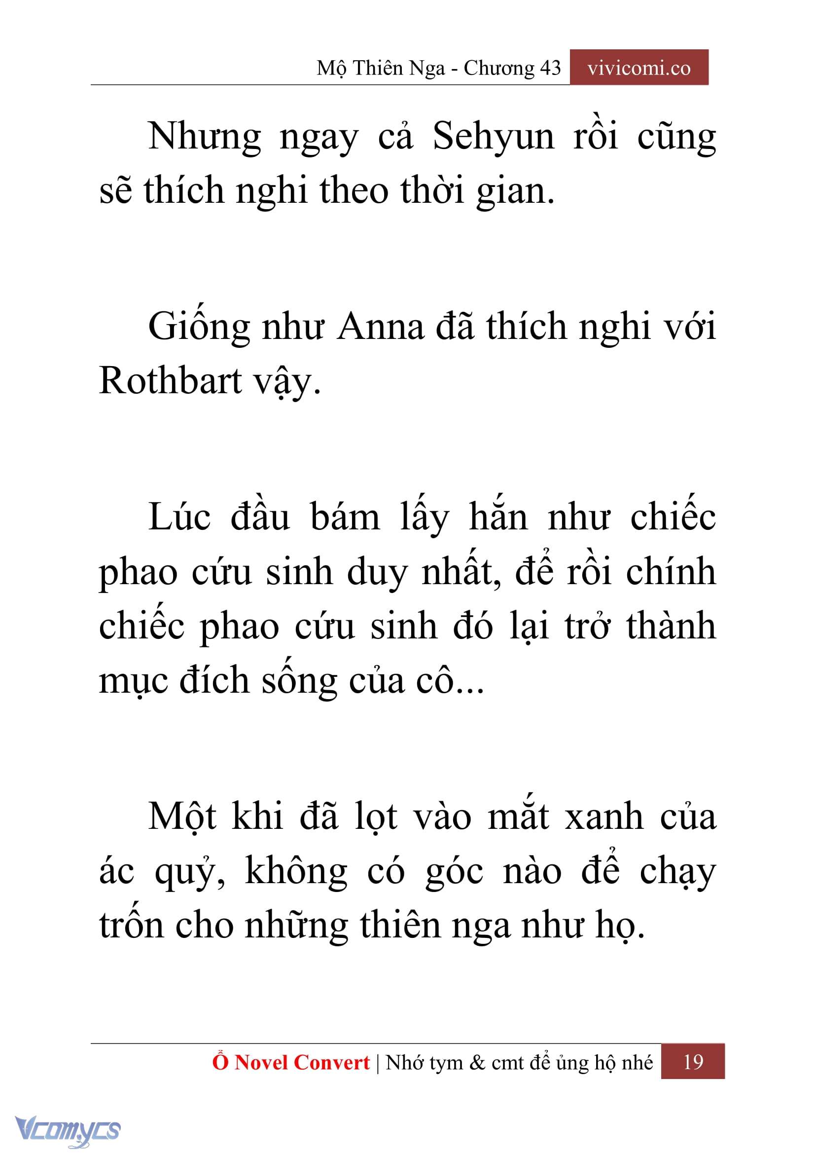 [Novel] Mộ Thiên Nga Chap 43 - Trang 2