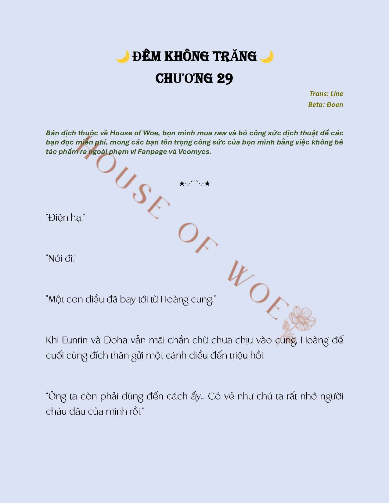 [NOVEL] ĐÊM KHÔNG TRĂNG Chap 29 - Trang 2