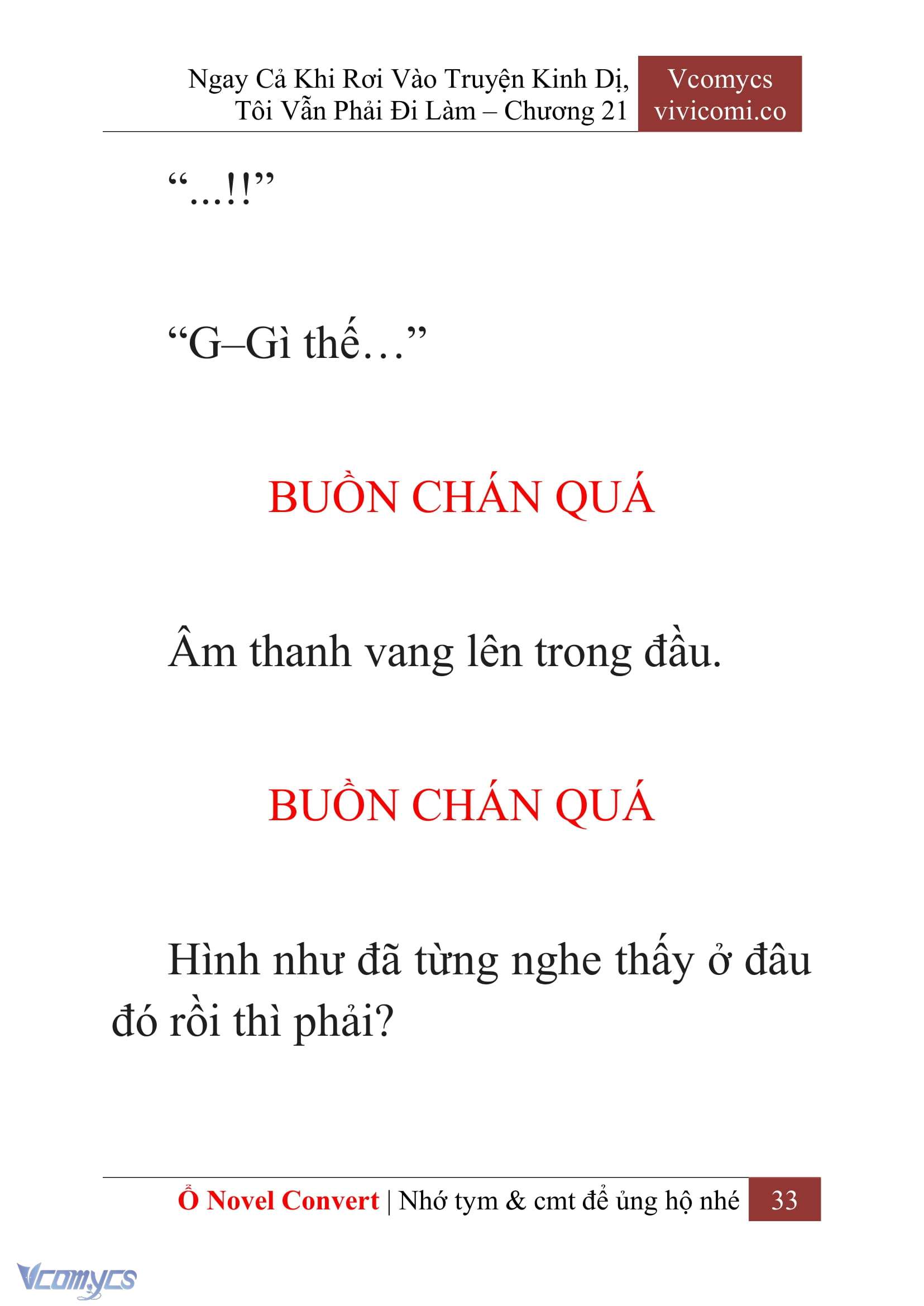 [Novel] Ngay Cả Khi Rơi Vào Truyện Kinh Dị, Tôi Vẫn Phải Đi Làm Chap 21 - Trang 2
