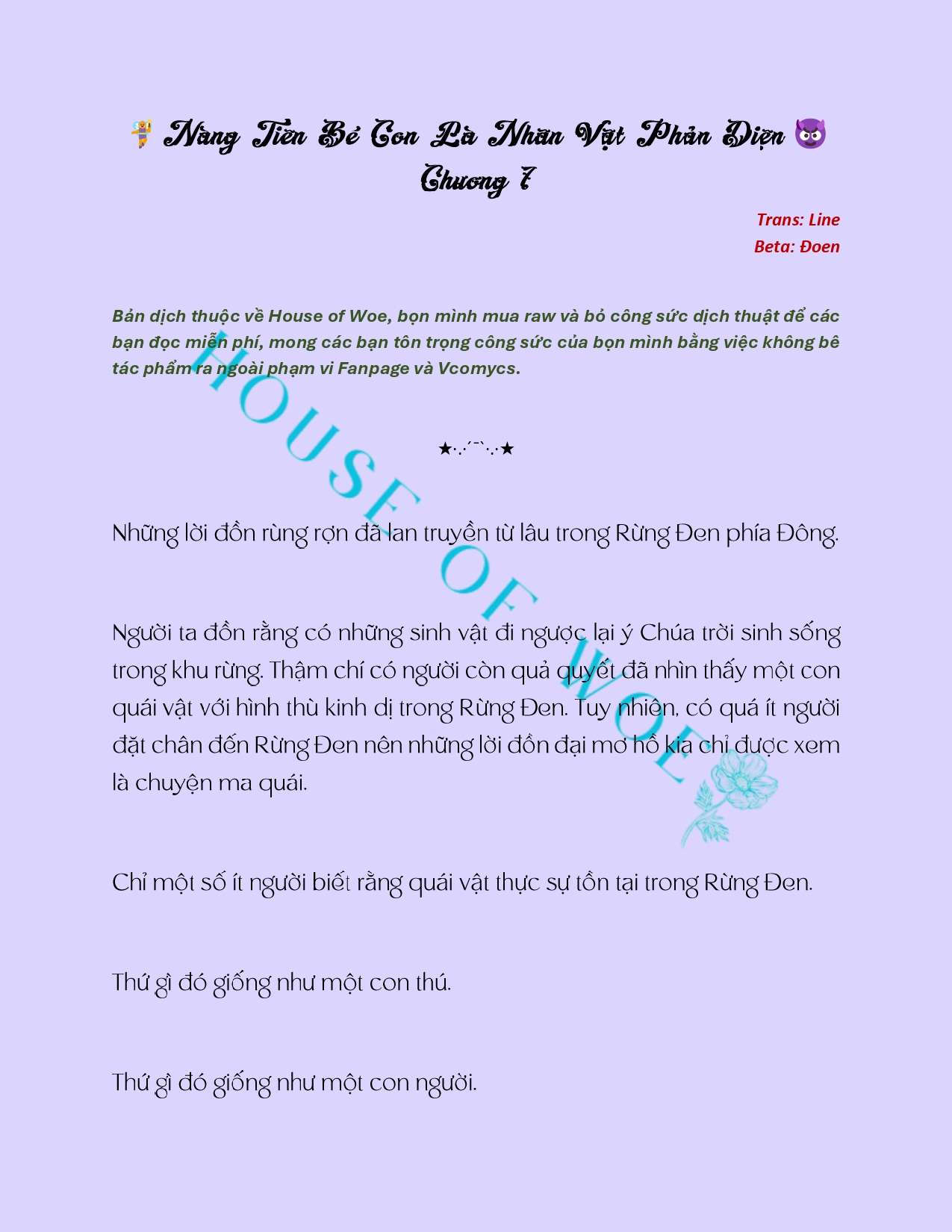 [NOVEL] NÀNG TIÊN BÉ CON LÀ NHÂN VẬT PHẢN DIỆN Chap 7 - Next Chap 8