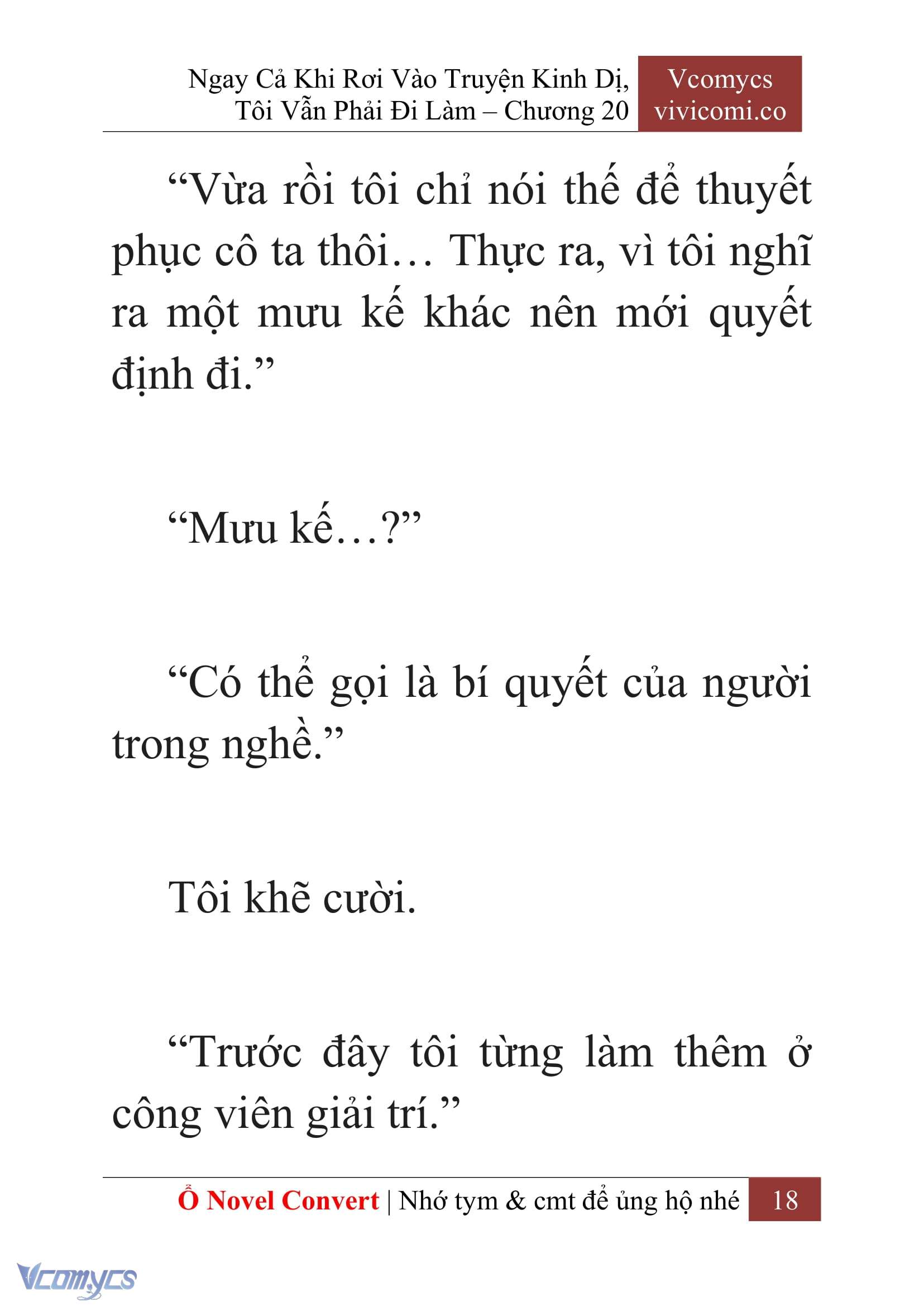 [Novel] Ngay Cả Khi Rơi Vào Truyện Kinh Dị, Tôi Vẫn Phải Đi Làm Chap 20 - Trang 2