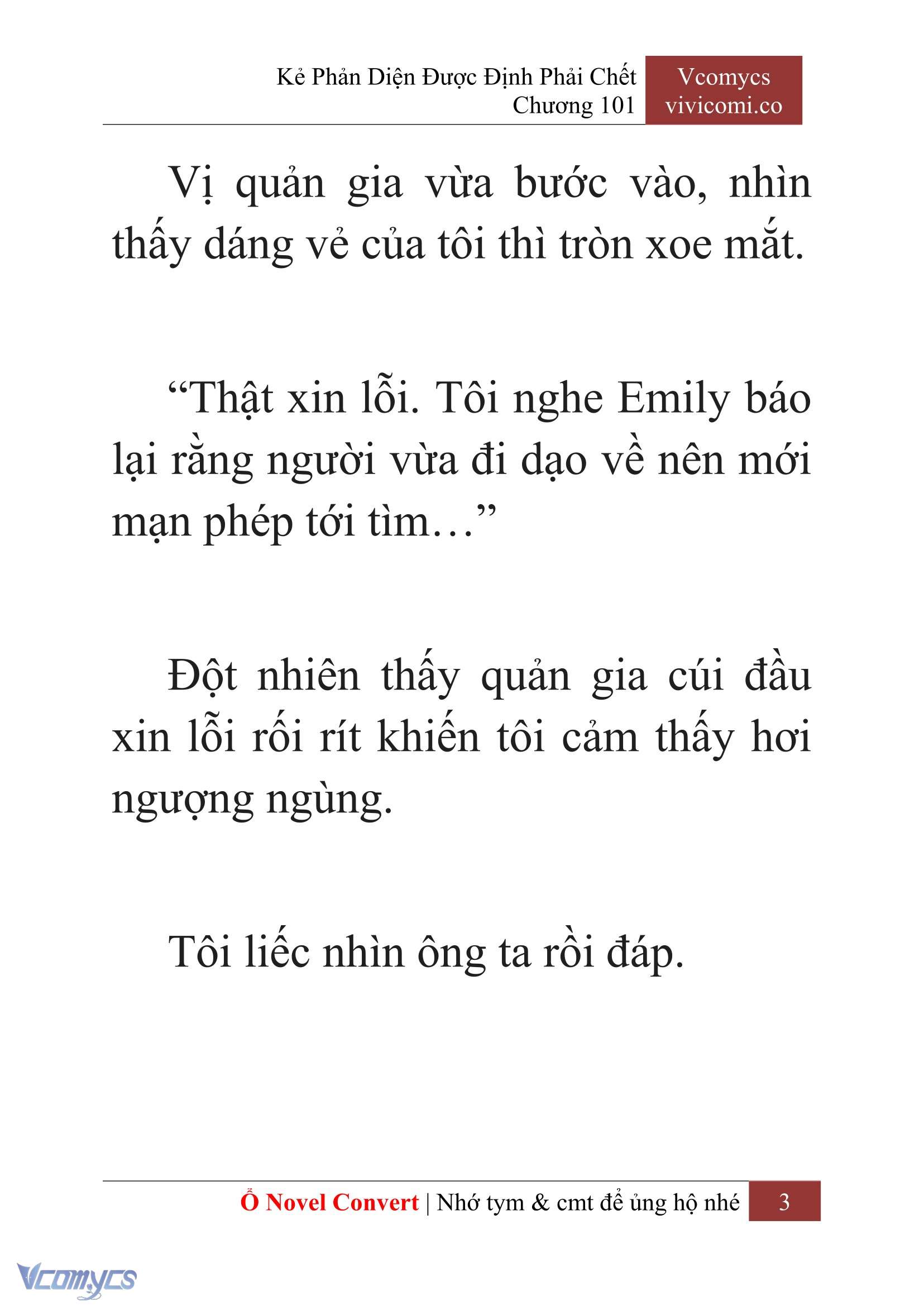 [Novel] Kẻ Phản Diện Được Định Phải Chết Chap 101 - Trang 2