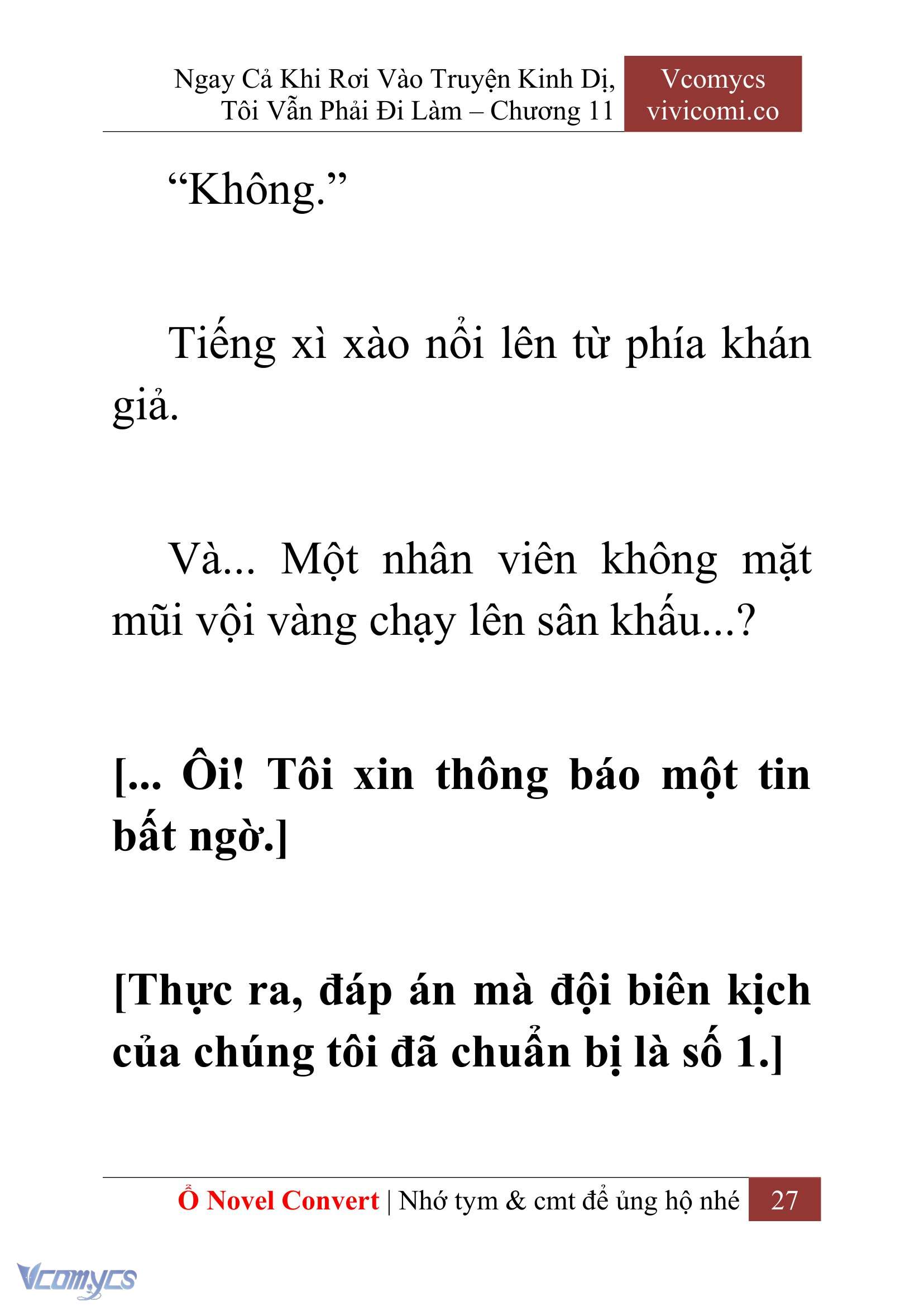 [Novel] Ngay Cả Khi Rơi Vào Truyện Kinh Dị, Tôi Vẫn Phải Đi Làm Chap 11 - Trang 2