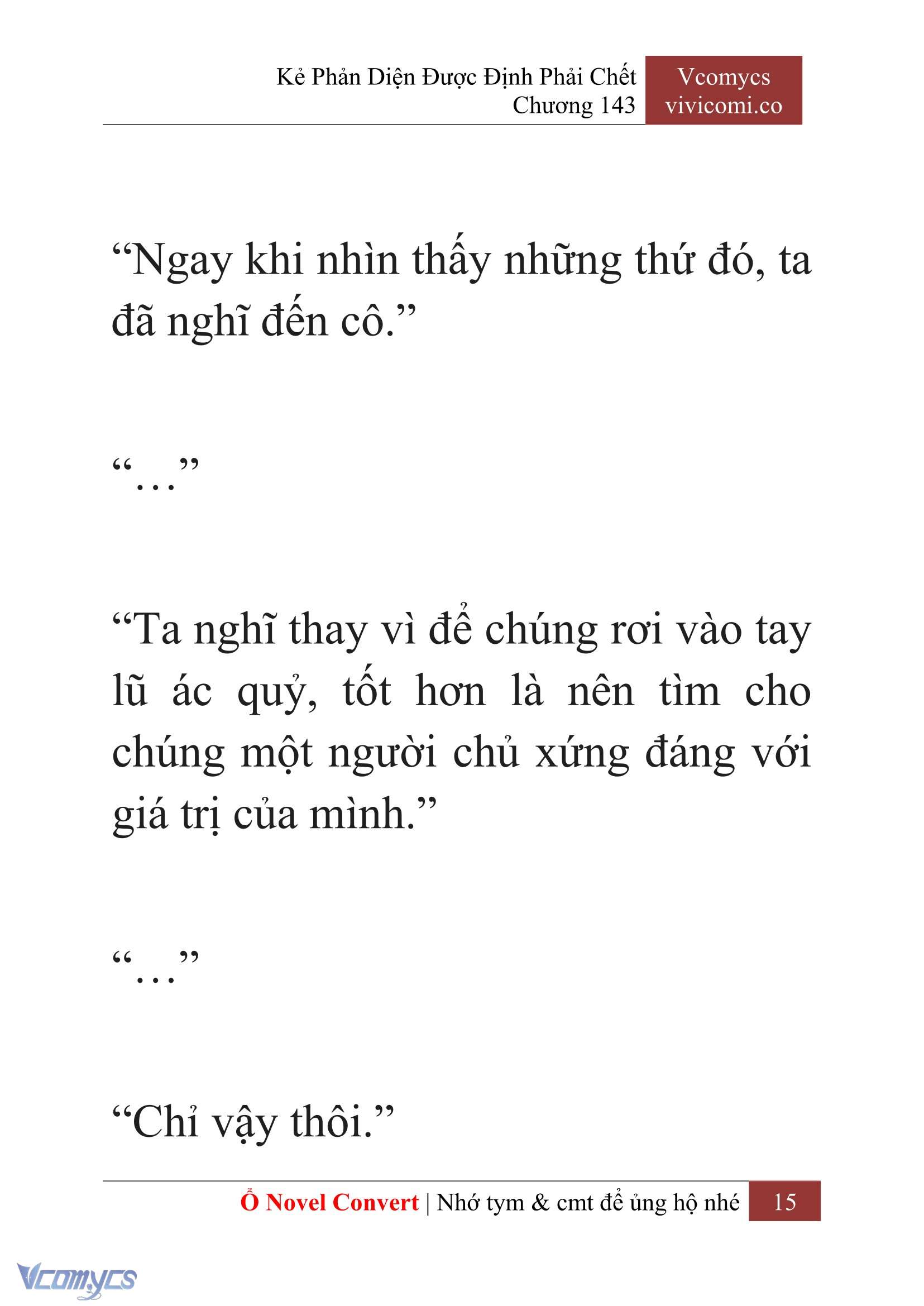 [Novel] Kẻ Phản Diện Được Định Phải Chết Chap 143 - Next Chap 144