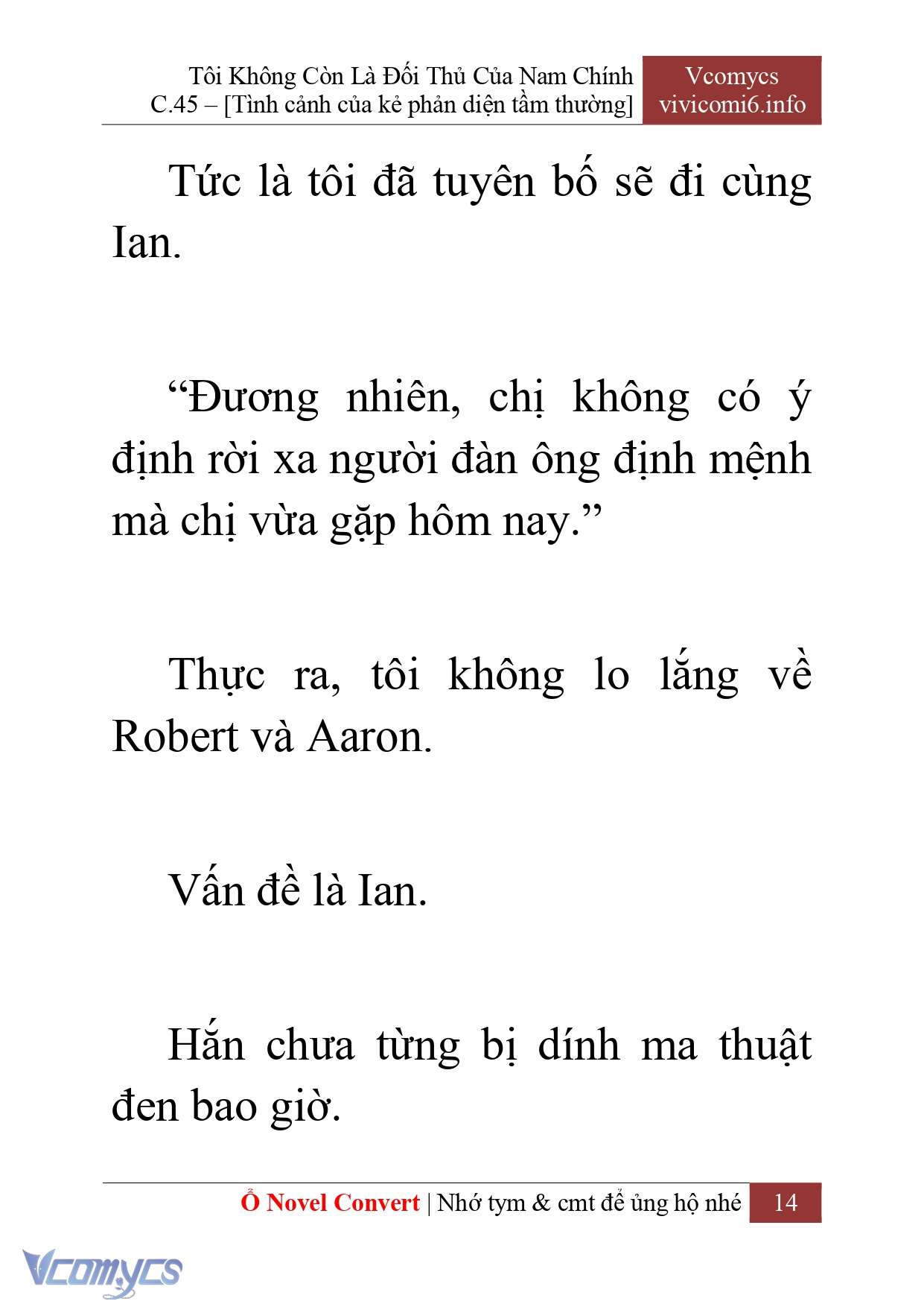 [Novel] Tôi Không Còn Là Đối Thủ Của Nam Chính Chap 45 - Trang 2