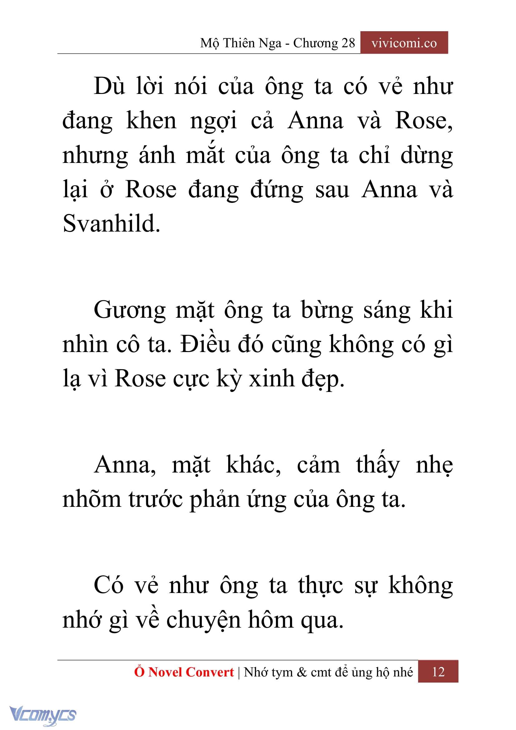 [Novel] Mộ Thiên Nga Chap 28 - Next Chap 29