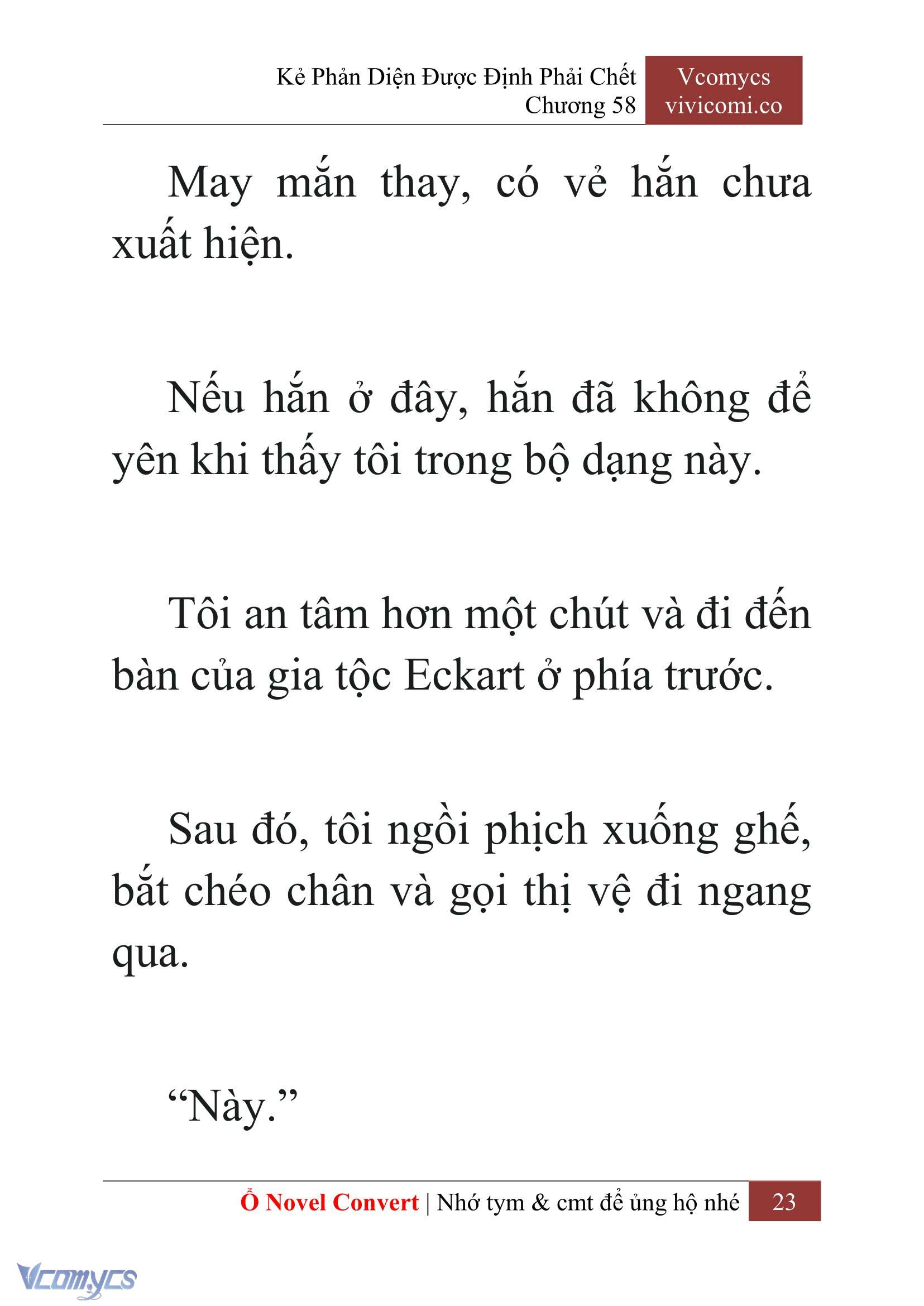 [Novel] Kẻ Phản Diện Được Định Phải Chết Chap 58 - Next Chap 59