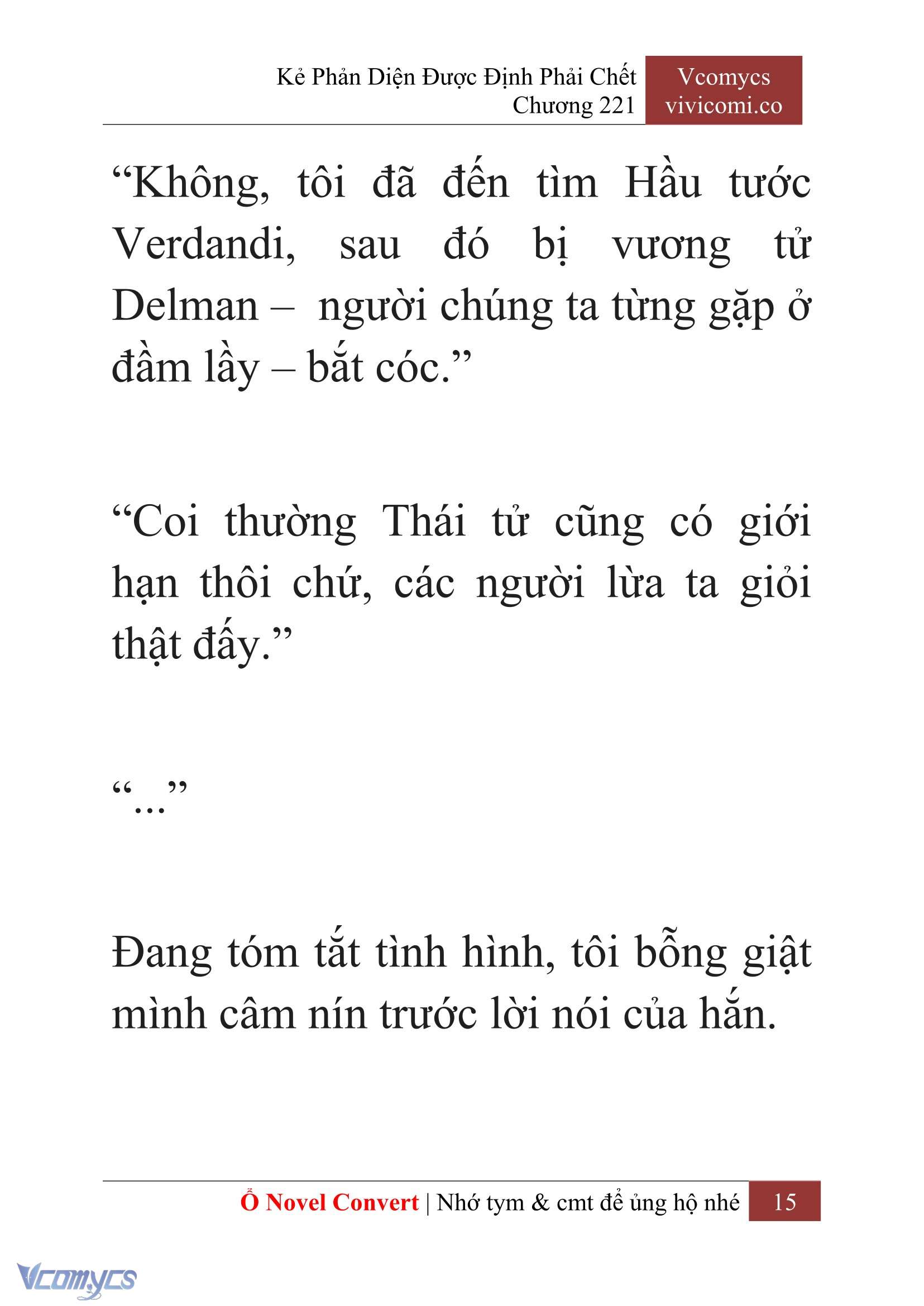 [Novel] Kẻ Phản Diện Được Định Phải Chết Chap 221 - Next Chap 222