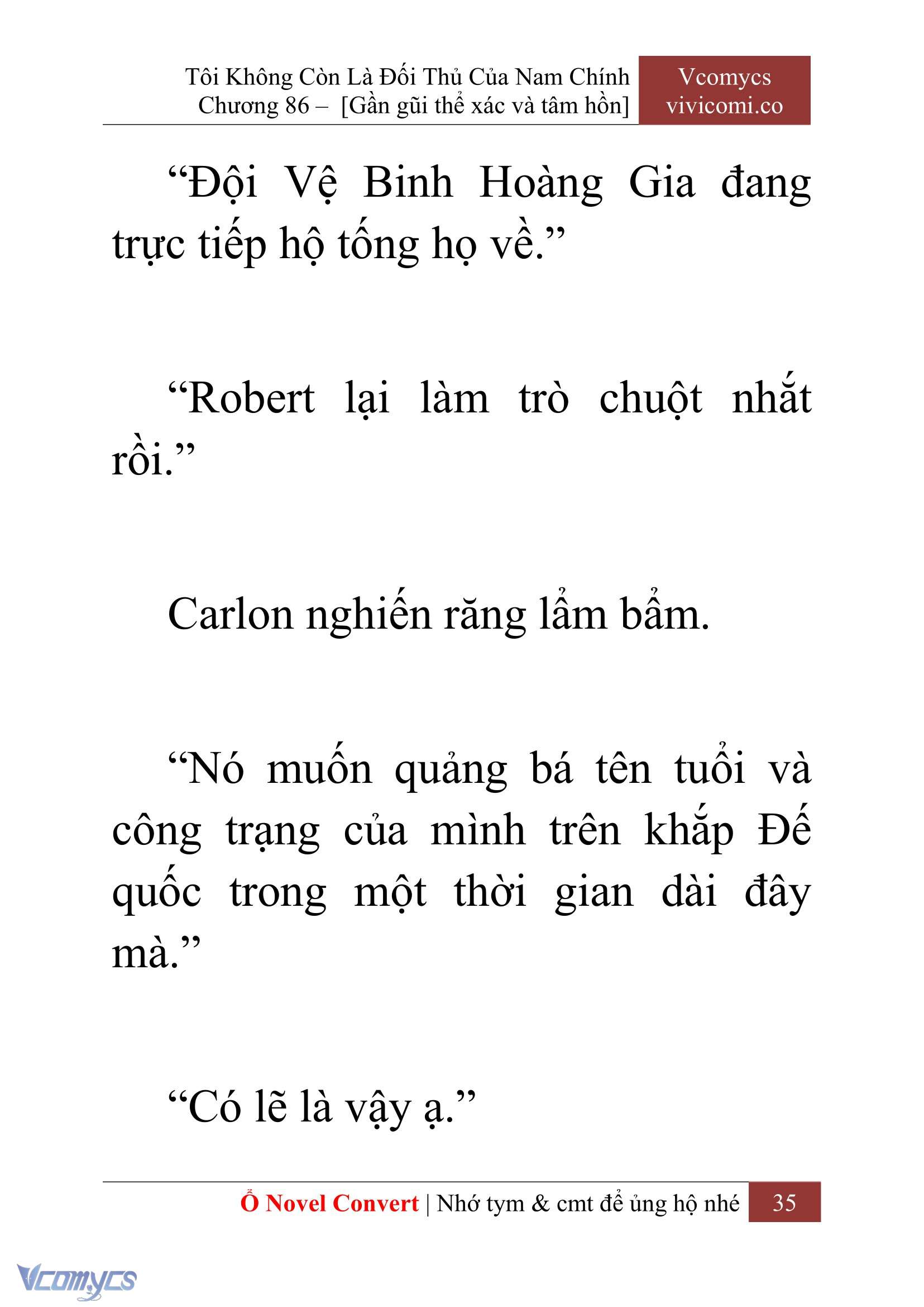 [Novel] Tôi Không Còn Là Đối Thủ Của Nam Chính Chap 86 - Trang 2