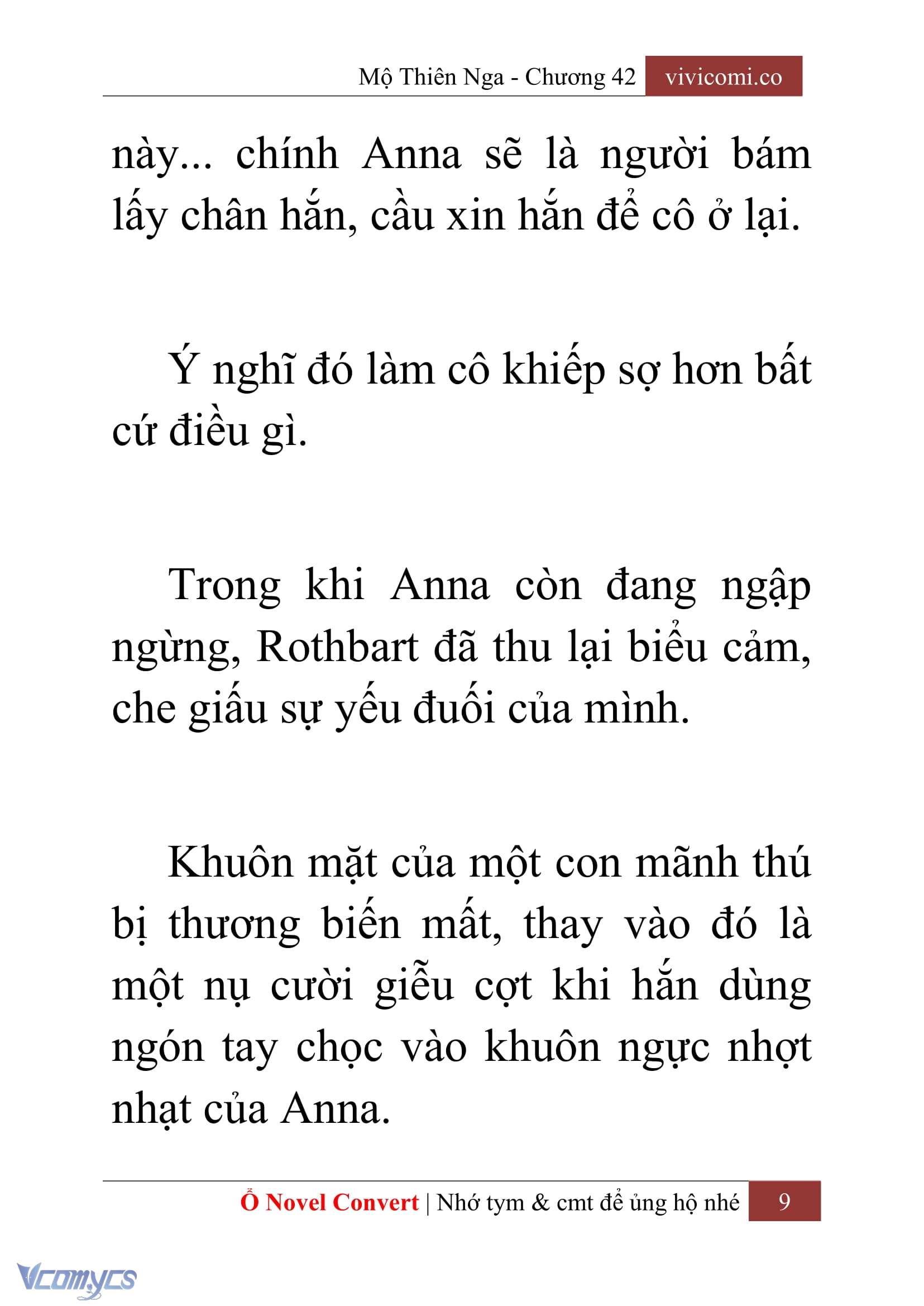 [Novel] Mộ Thiên Nga Chap 42 - Trang 2