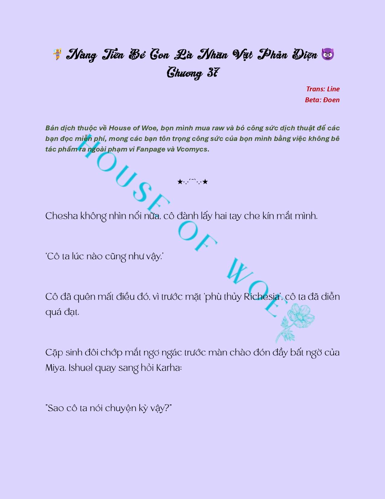 [NOVEL] NÀNG TIÊN BÉ CON LÀ NHÂN VẬT PHẢN DIỆN Chap 37 - Trang 2