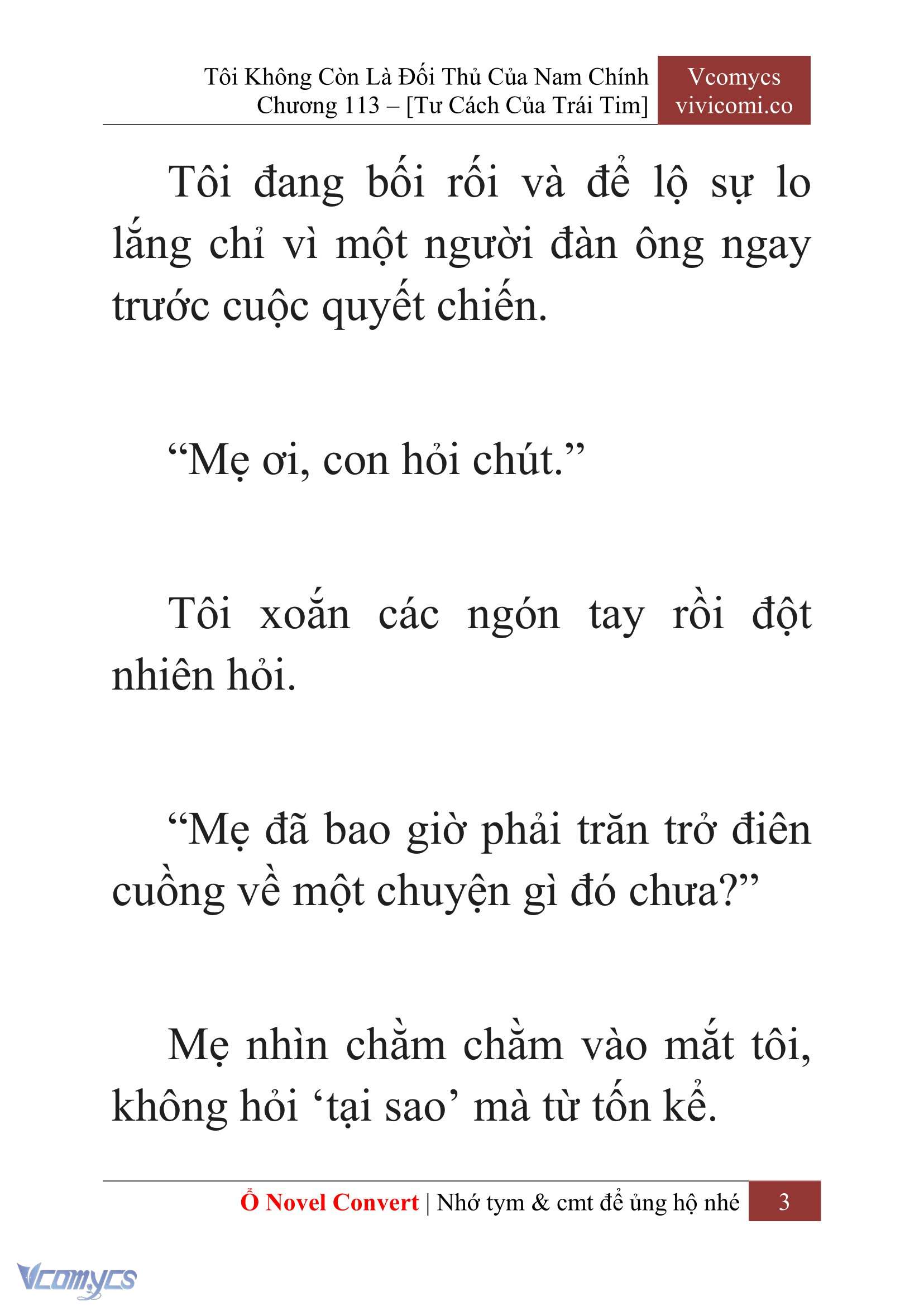 [Novel] Tôi Không Còn Là Đối Thủ Của Nam Chính Chap 113 - Trang 2