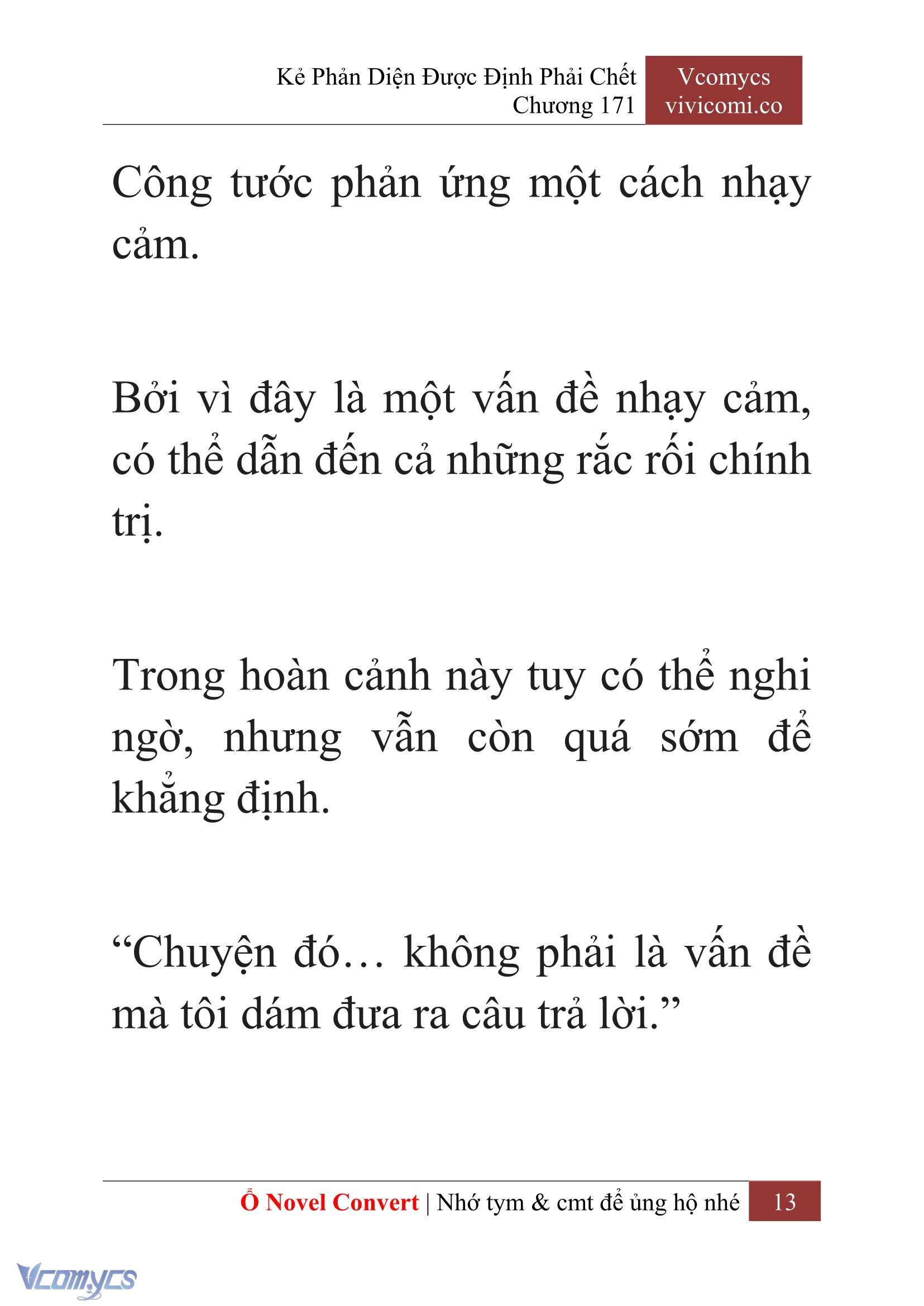 [Novel] Kẻ Phản Diện Được Định Phải Chết Chap 171 - Trang 2
