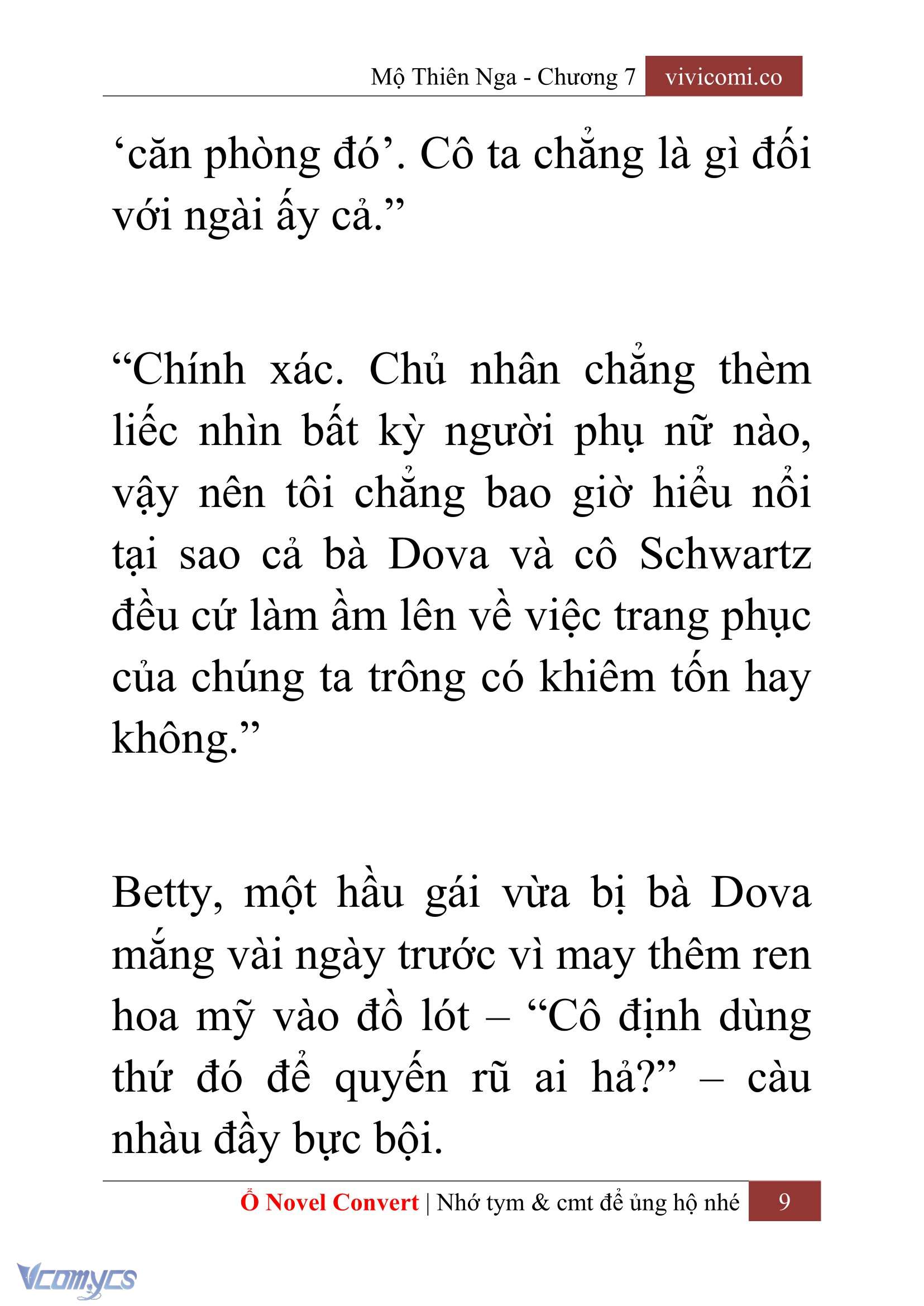 [Novel] Mộ Thiên Nga Chap 7 - Trang 2