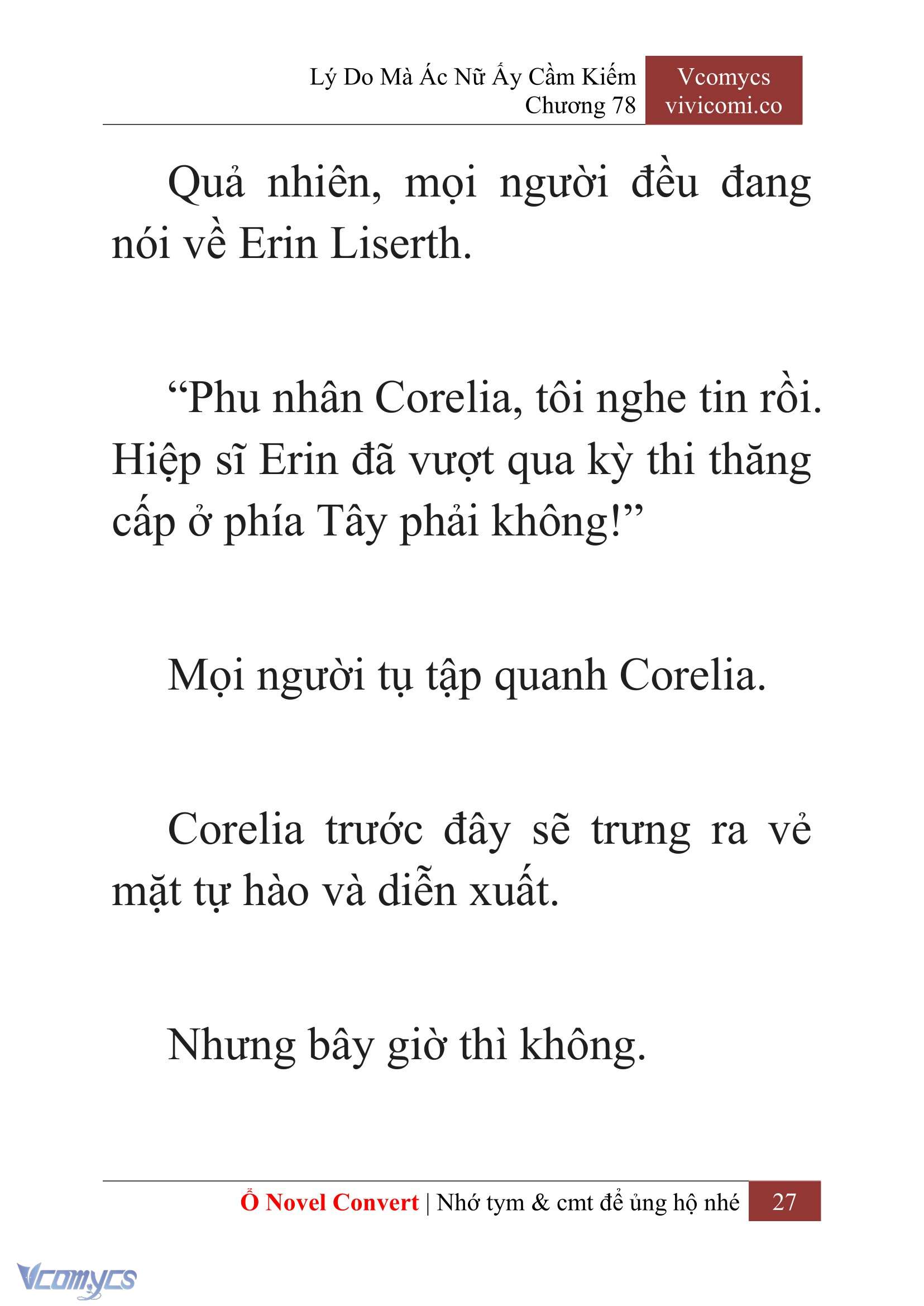 [Novel] Lý Do Mà Ác Nữ Ấy Cầm Kiếm Chap 78 - Next Chap 79