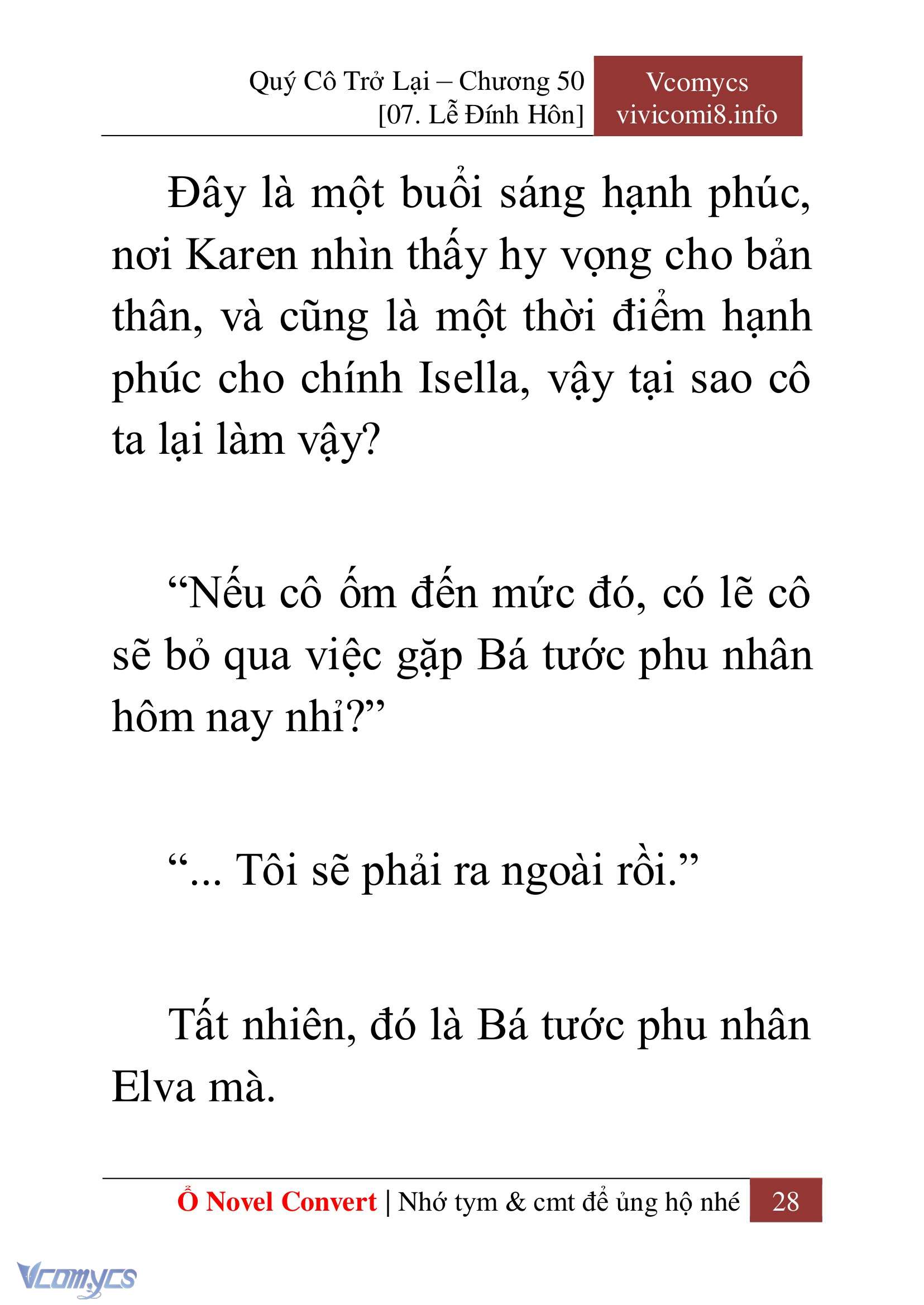 [Novel] Quý Cô Trở Lại Chap 50 - Trang 2