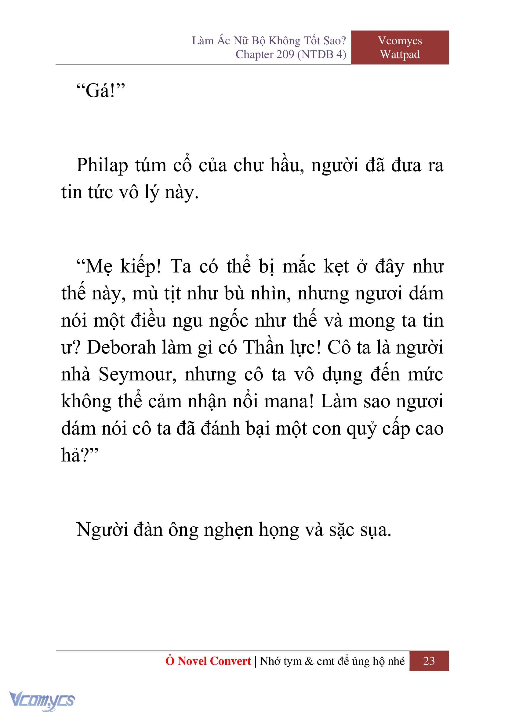 [Novel] Làm Ác Nữ Bộ Không Tốt Sao? Chap 209 - Trang 2