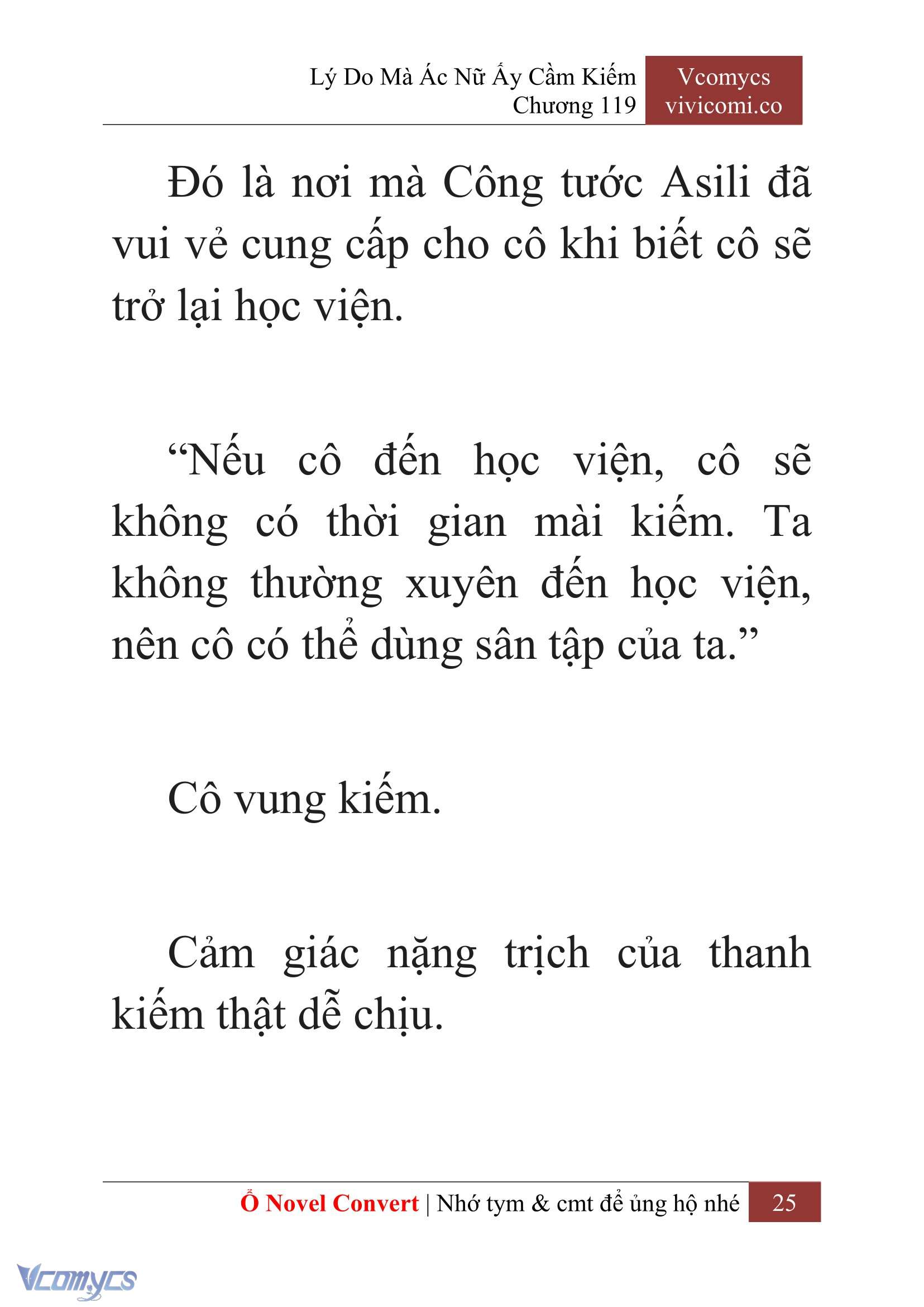[Novel] Lý Do Mà Ác Nữ Ấy Cầm Kiếm Chap 119 - Trang 2